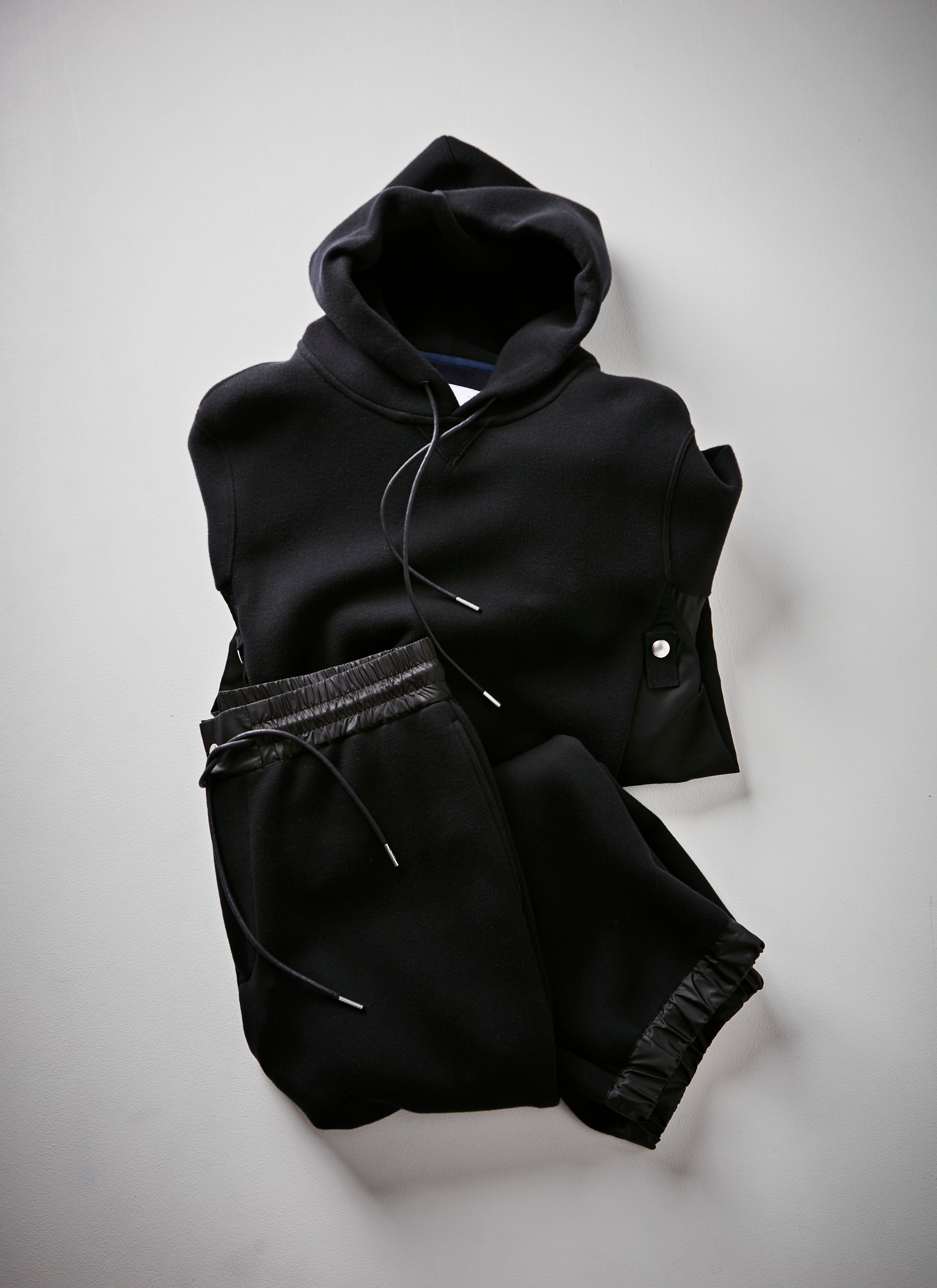Sponge Sweat x Nylon Twill Hoodie