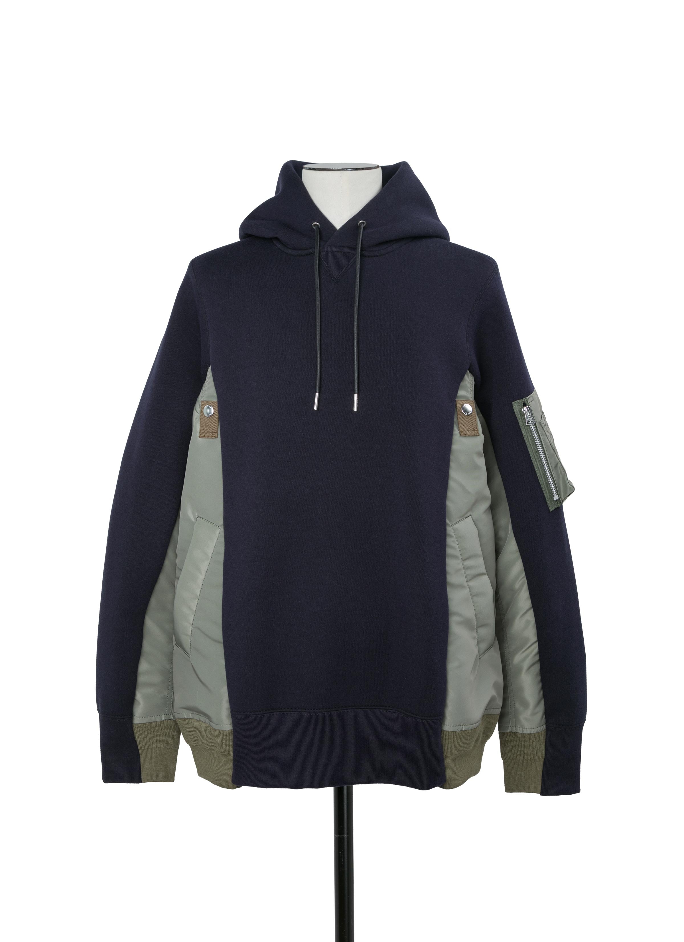 Sponge Sweat x Nylon Twill Hoodie