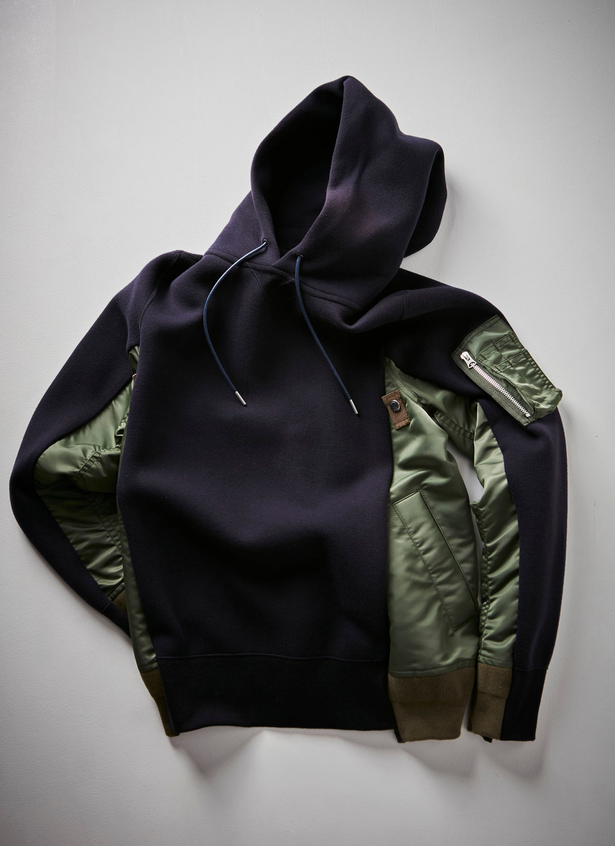 Sponge Sweat x Nylon Twill Hoodie