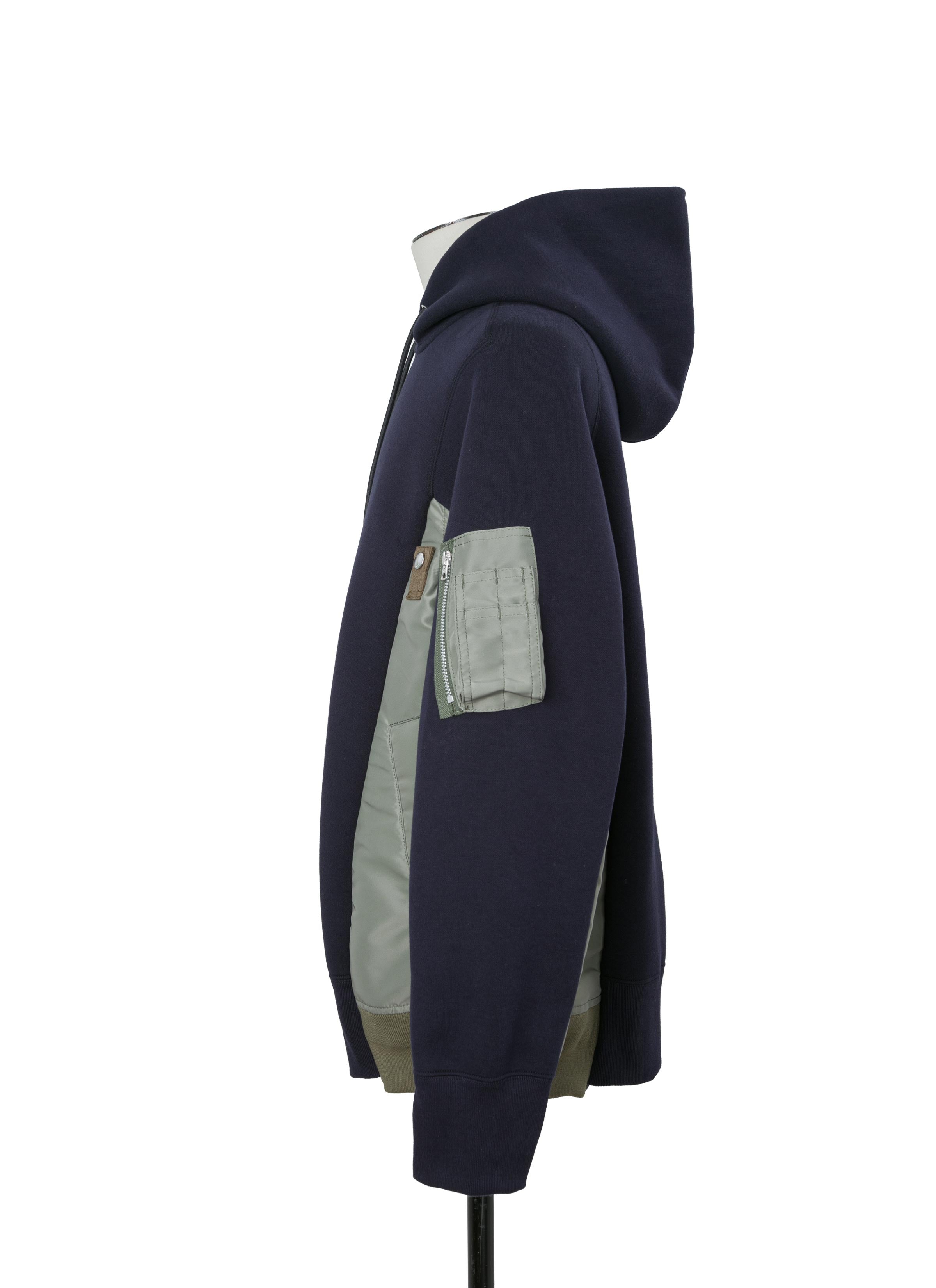 Sponge Sweat x Nylon Twill Hoodie