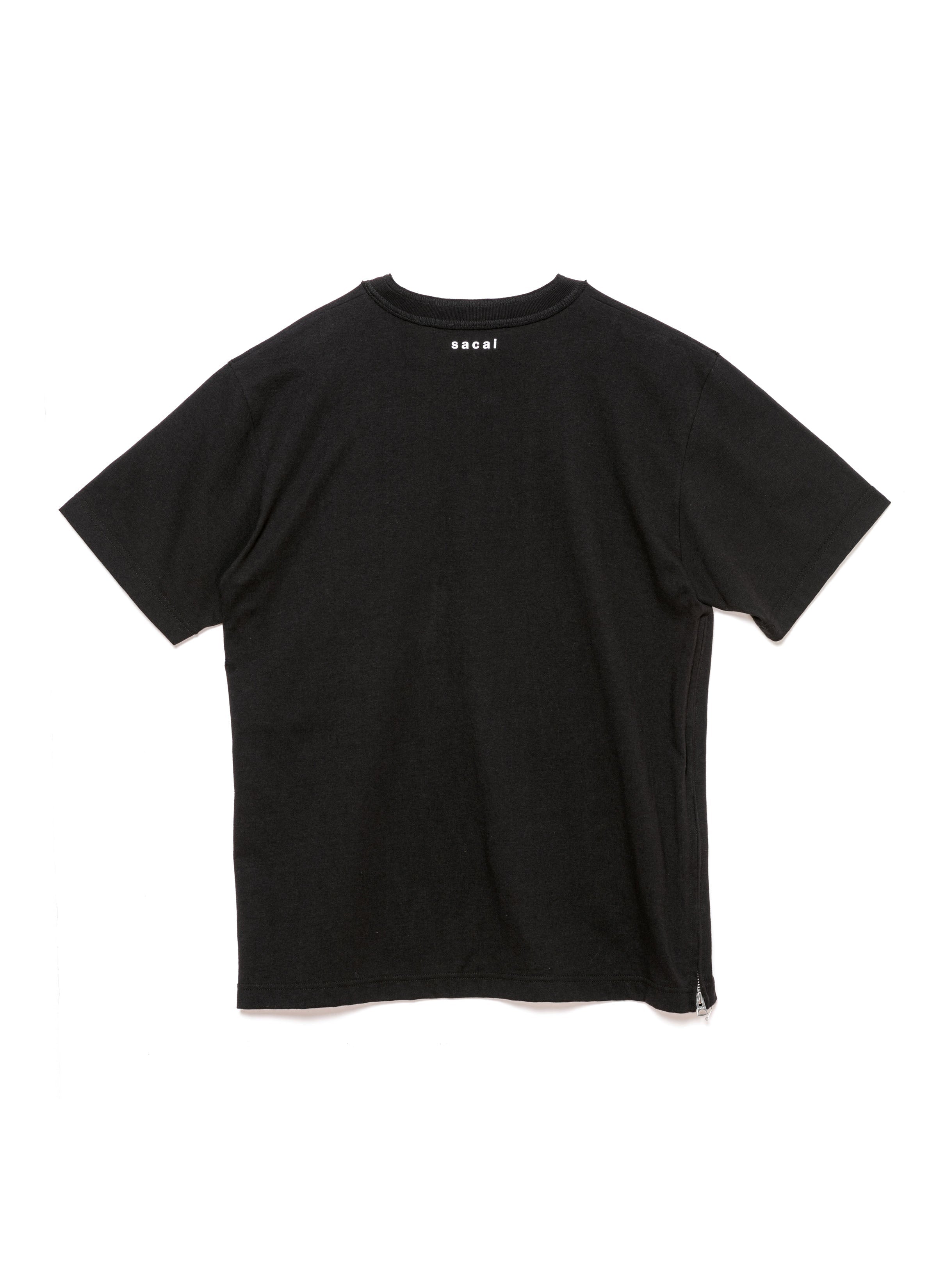 Side Zip Cotton T-Shirt