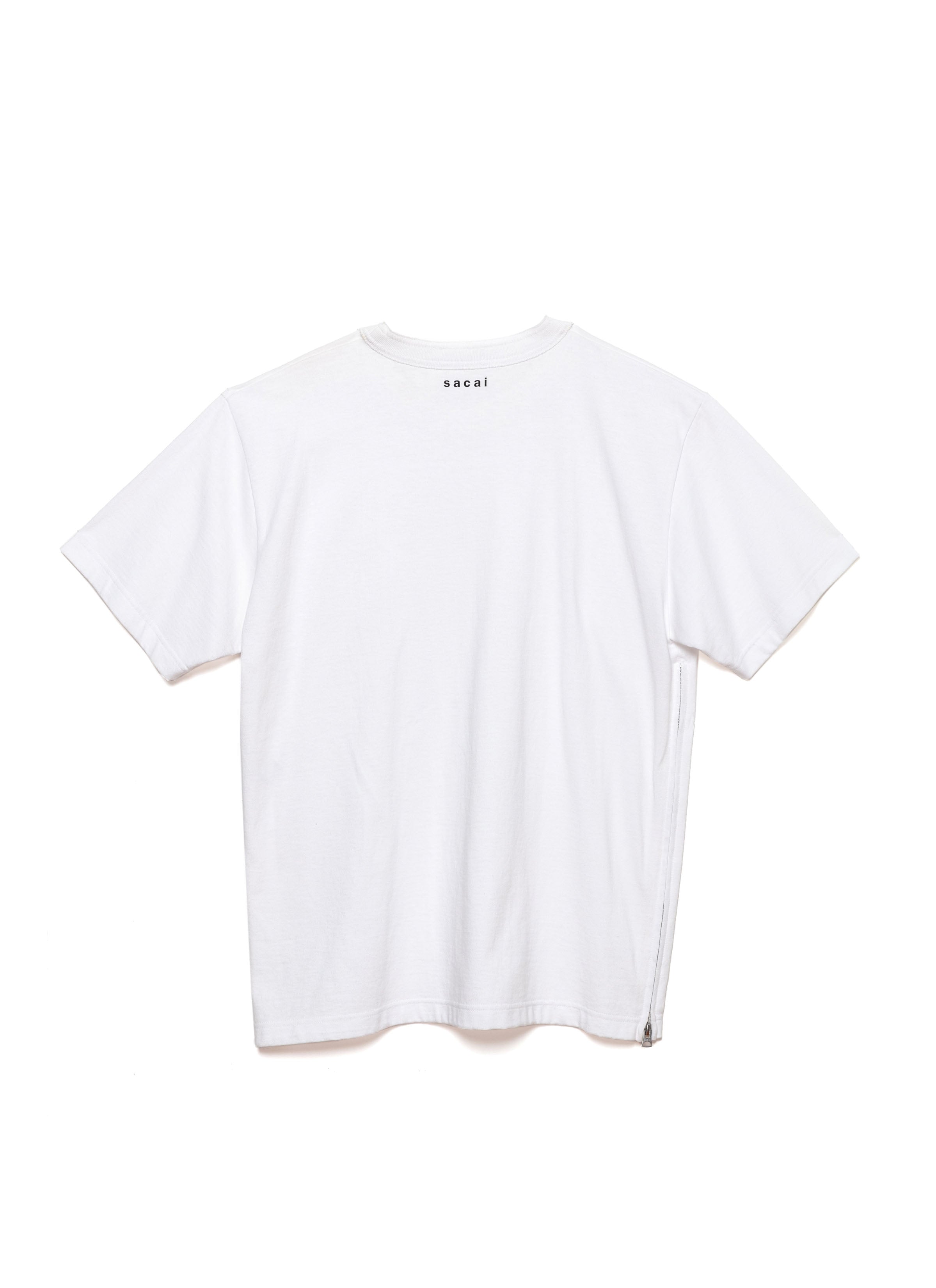 Side Zip Cotton T-Shirt