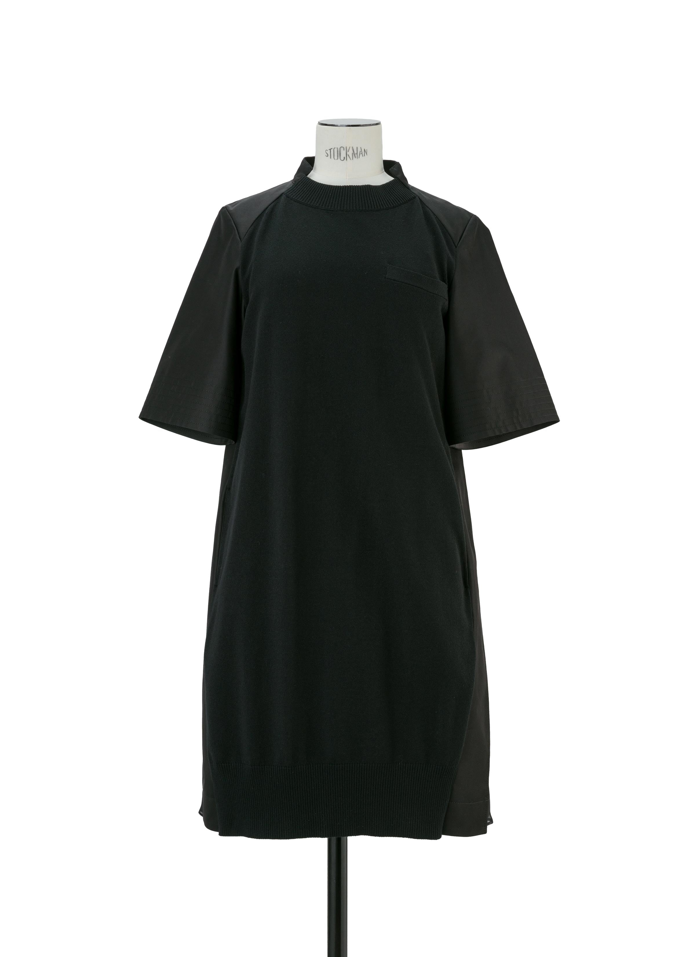 cotton-gabardine-x-knit-dress