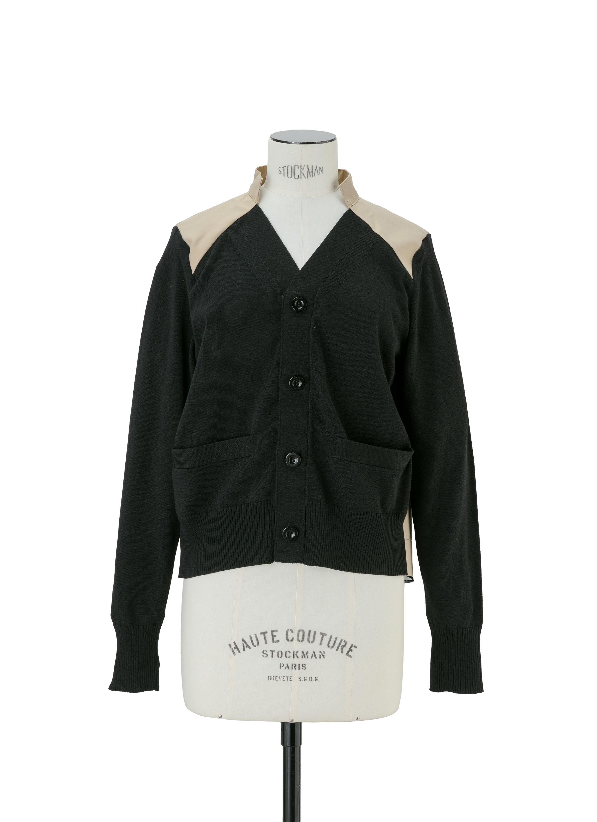 cotton-gabardine-x-knit-cardigan
