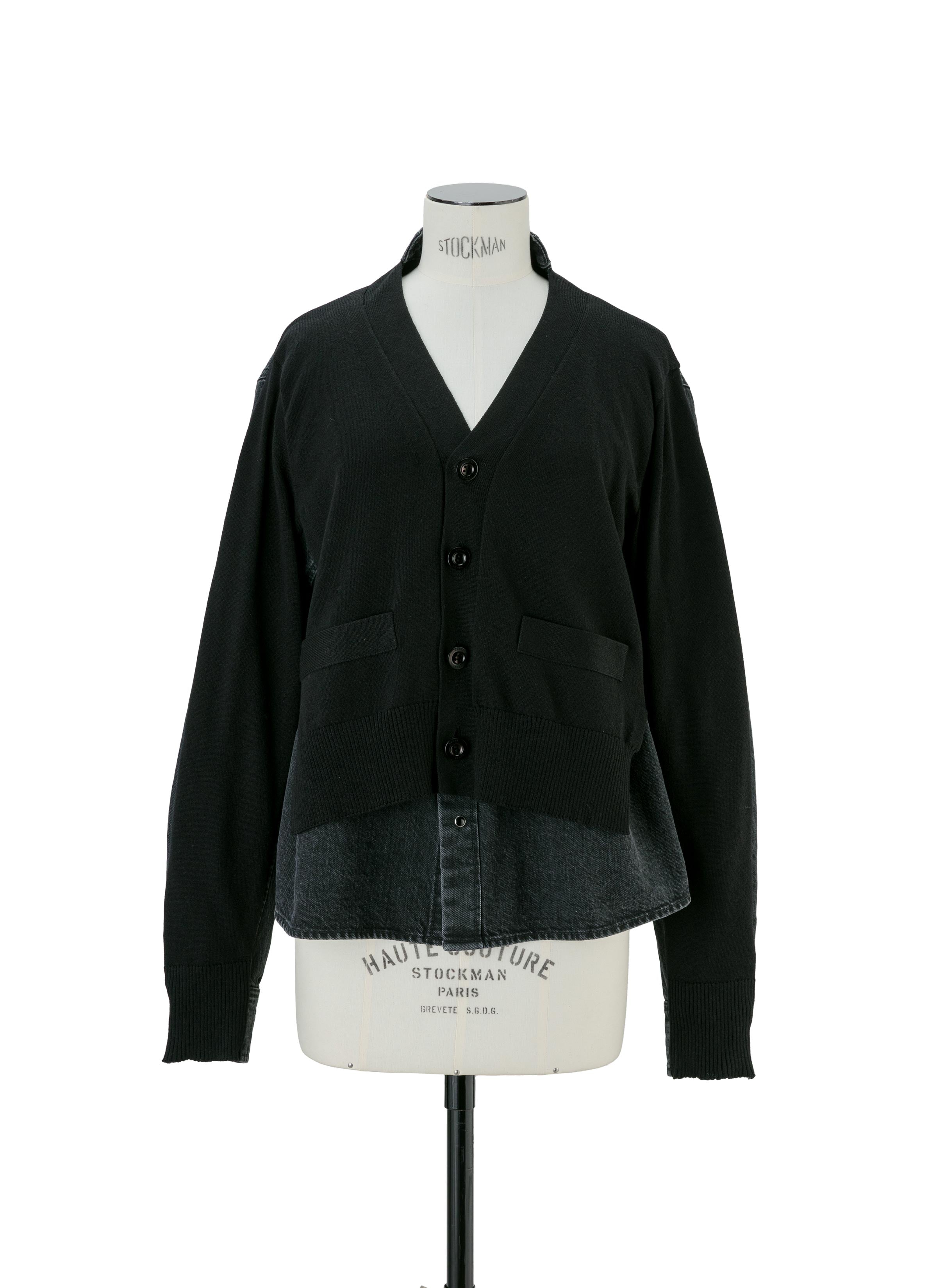 Denim x Knit Cardigan