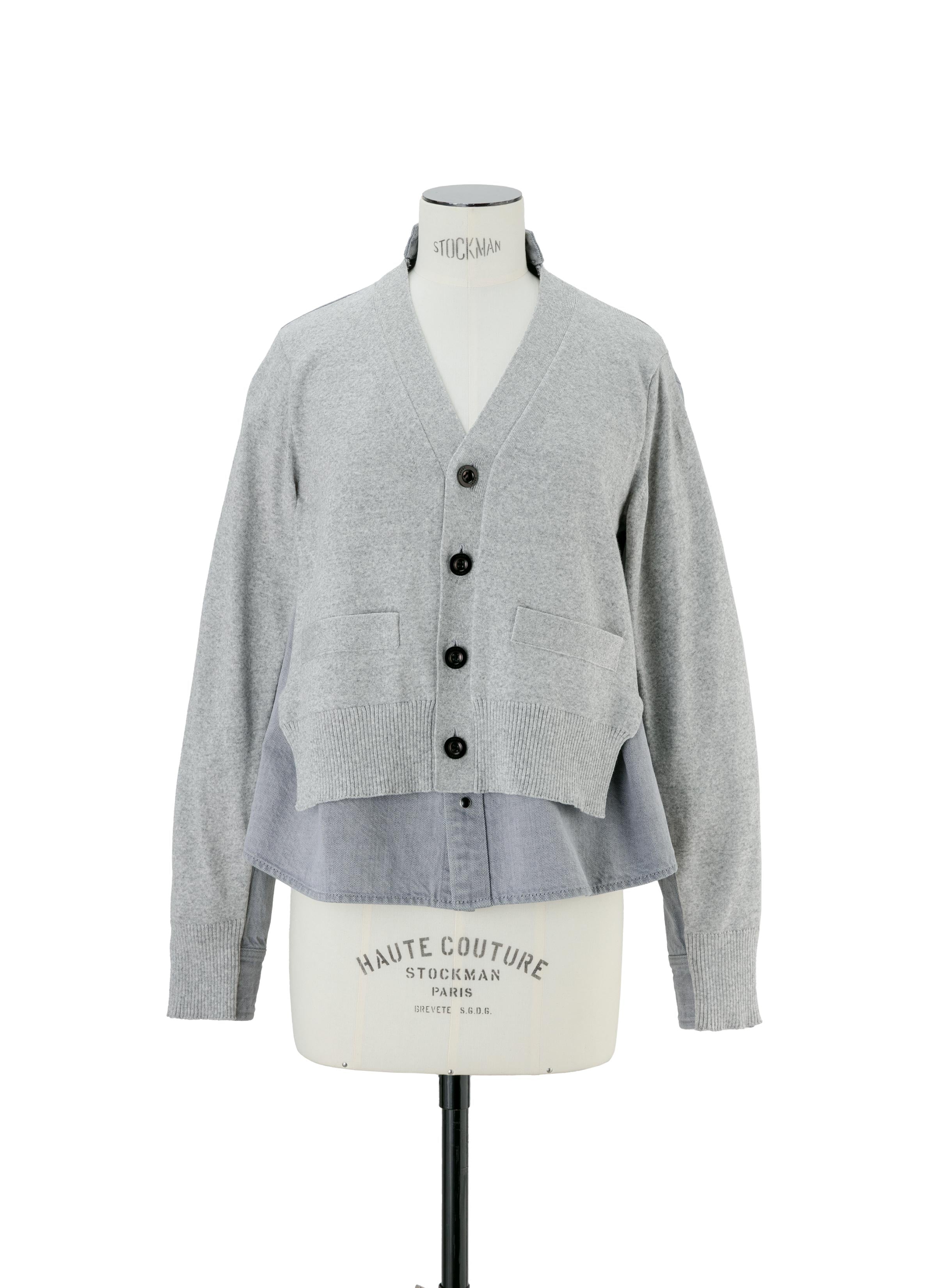 Denim x Knit Cardigan