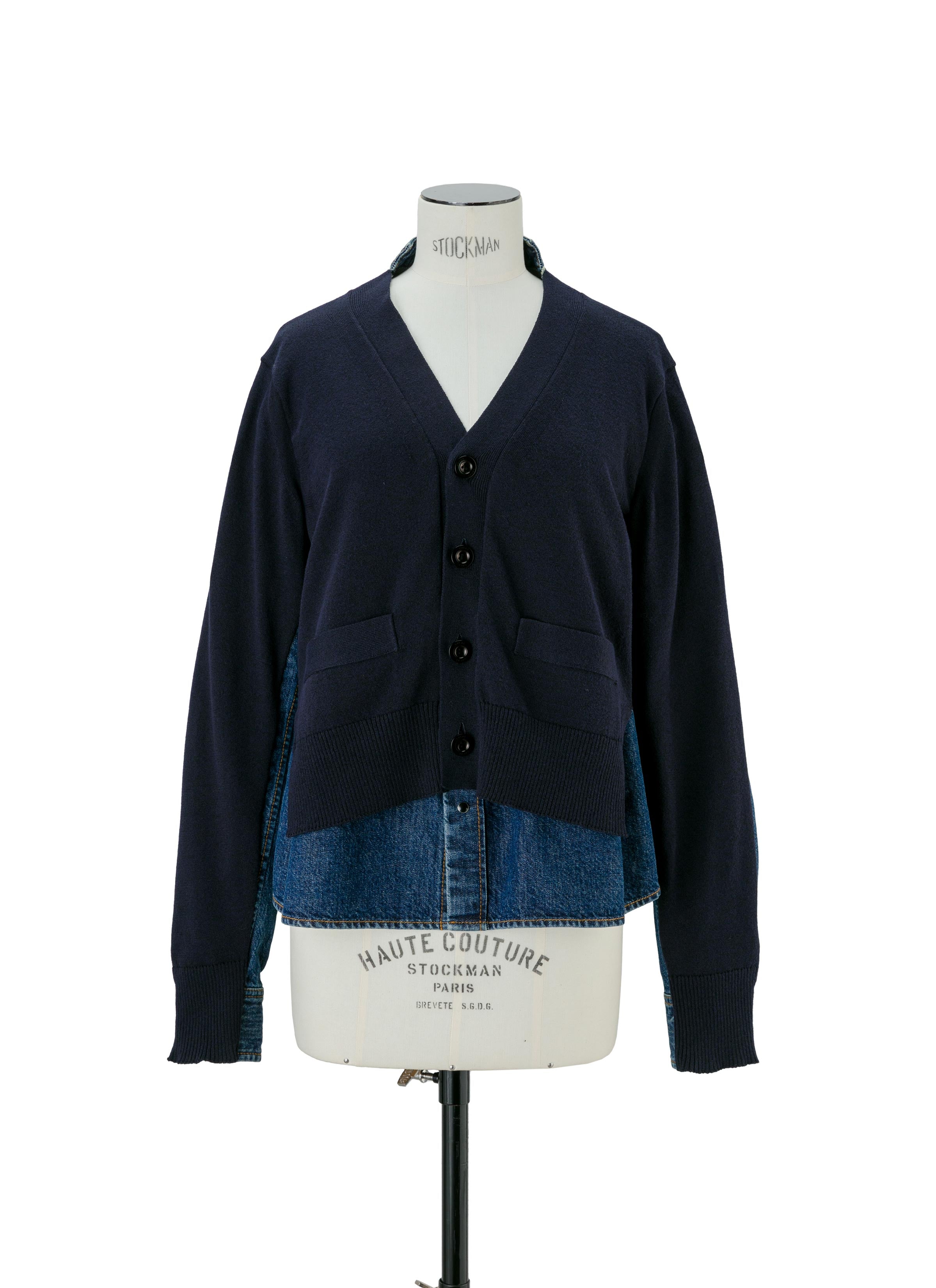 Denim x Knit Cardigan
