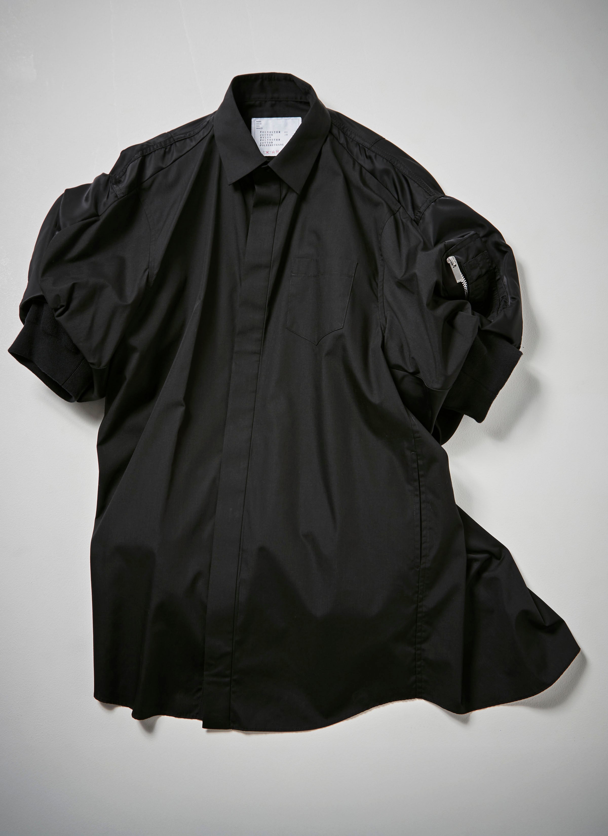 Cotton Poplin x Nylon Twill Dress