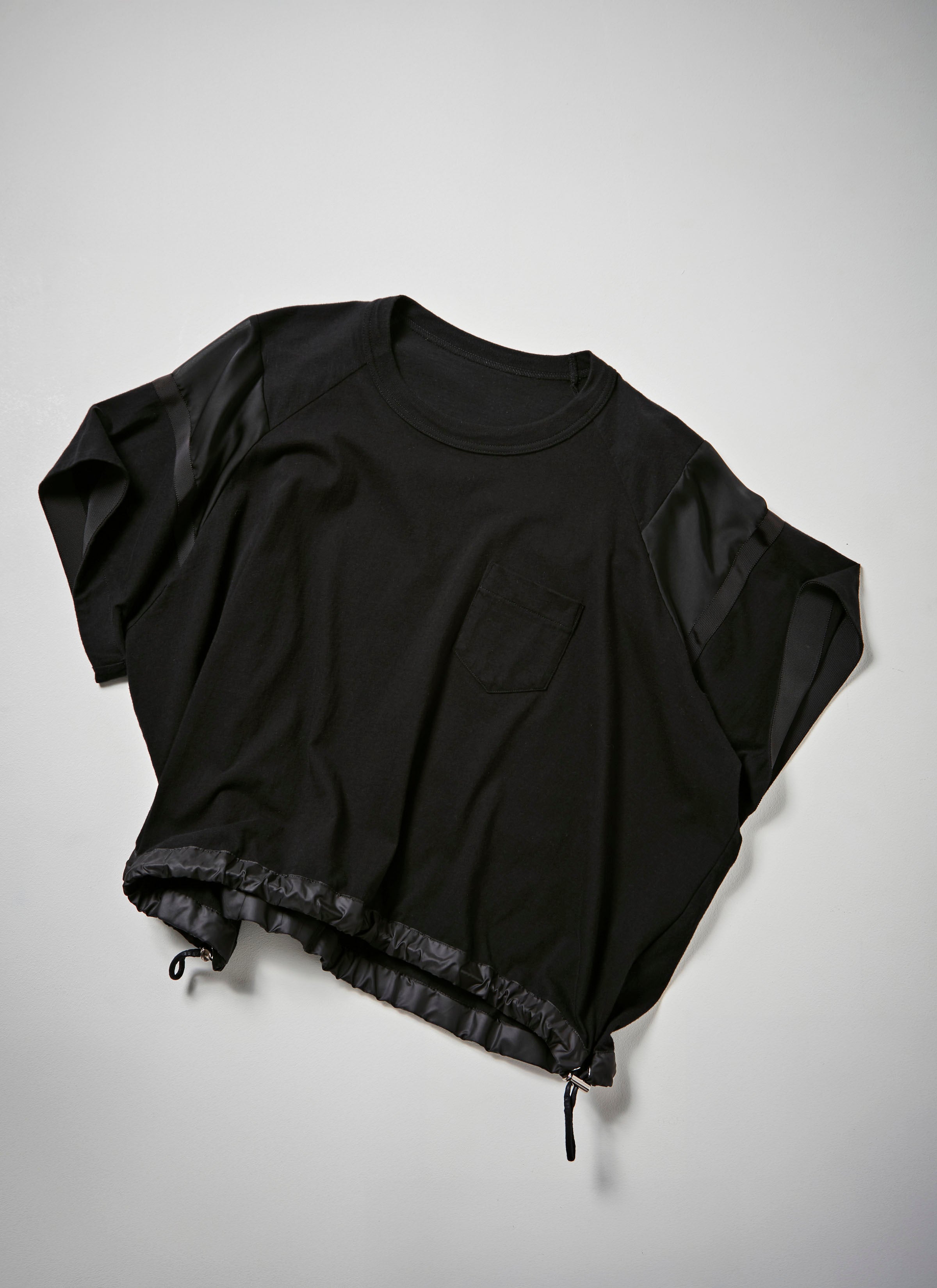 Satin x Cotton Jersey T-Shirt