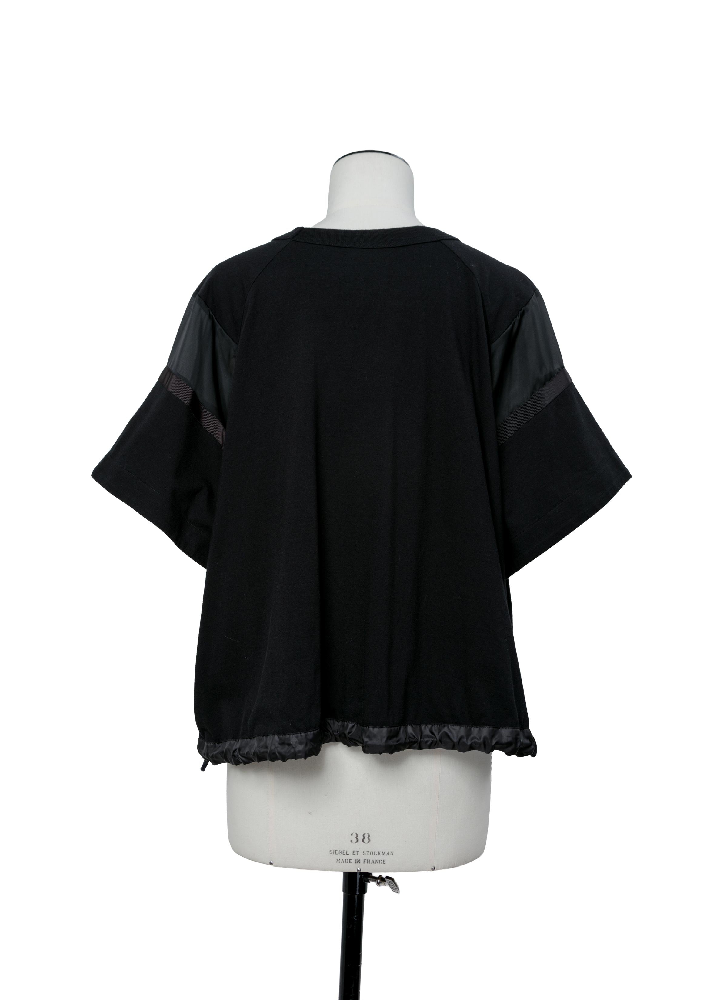 Satin x Cotton Jersey T-Shirt