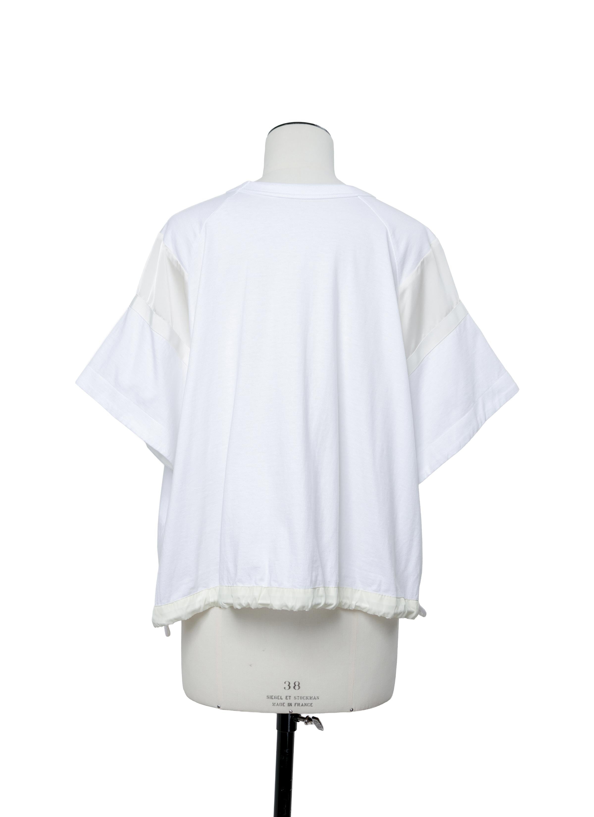 Satin x Cotton Jersey T-Shirt