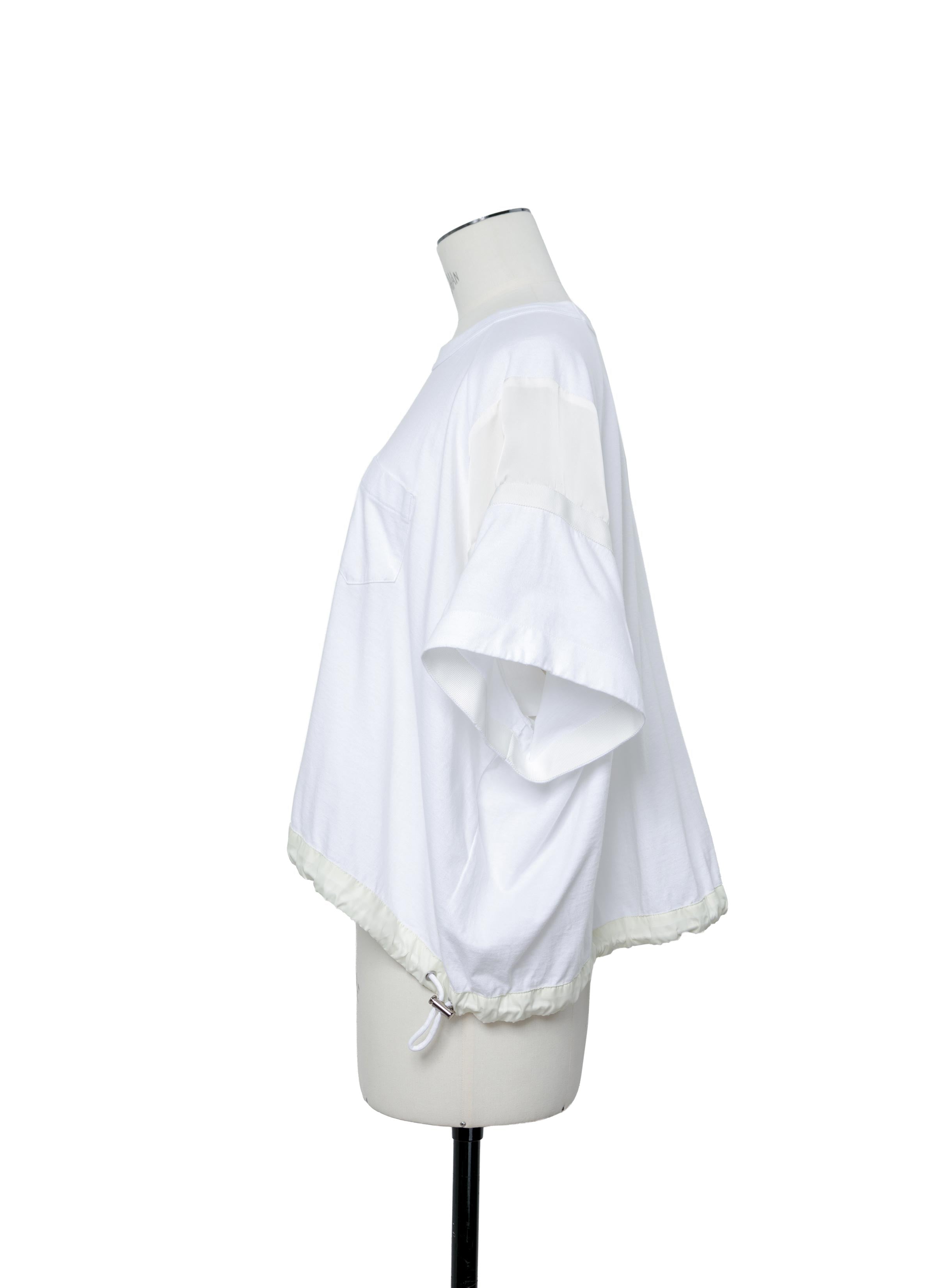 Satin x Cotton Jersey T-Shirt