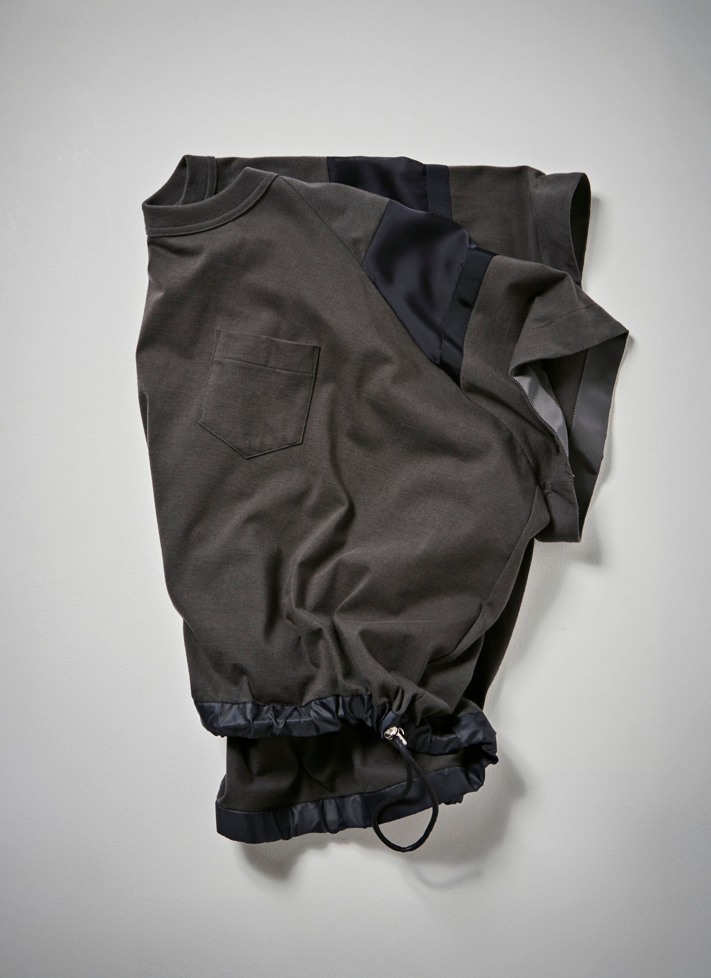 Satin x Cotton Jersey T-Shirt