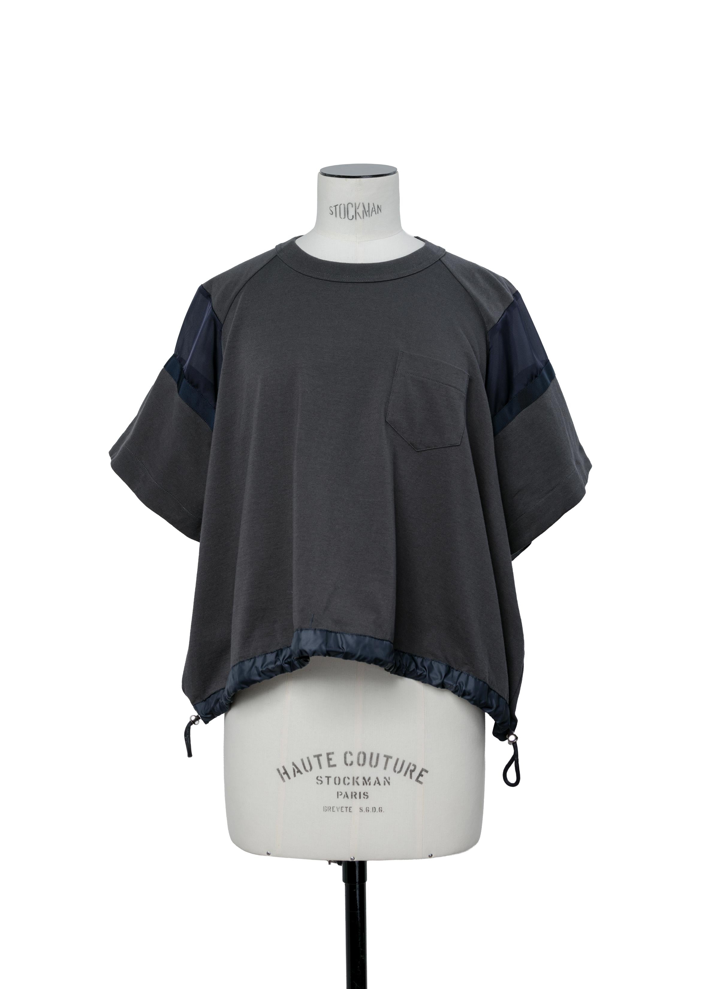 Satin x Cotton Jersey T-Shirt