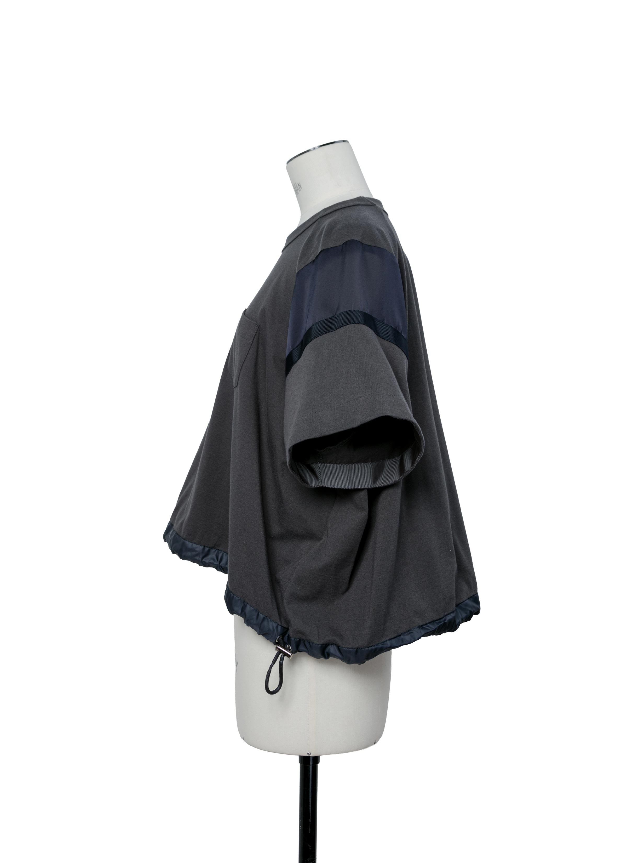 Satin x Cotton Jersey T-Shirt