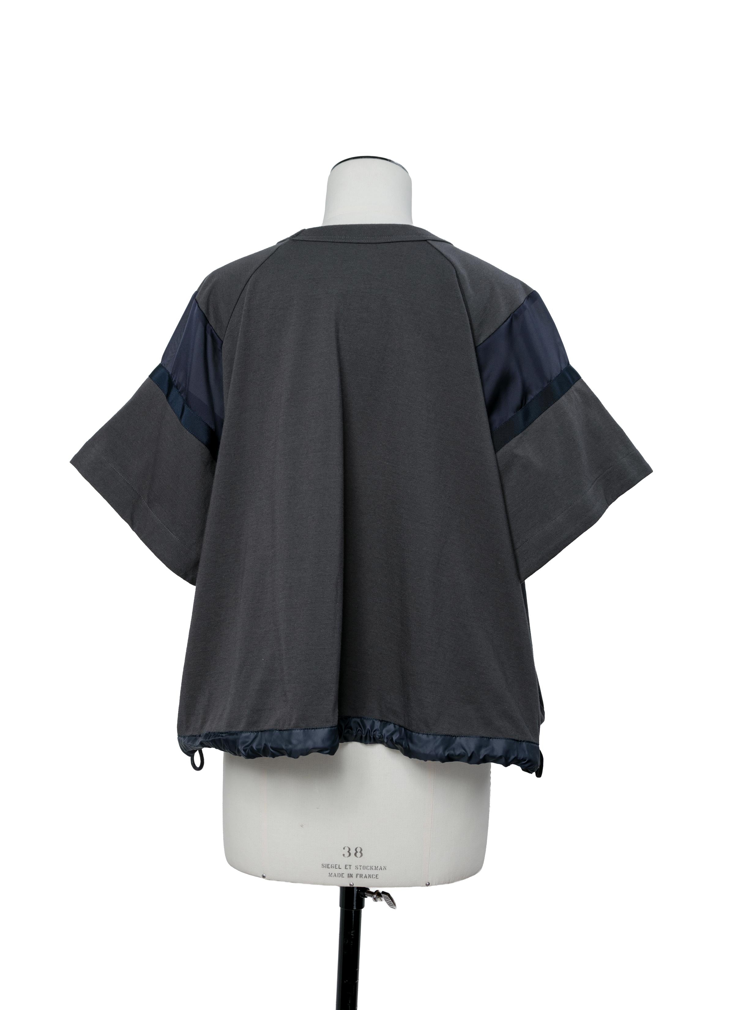 Satin x Cotton Jersey T-Shirt