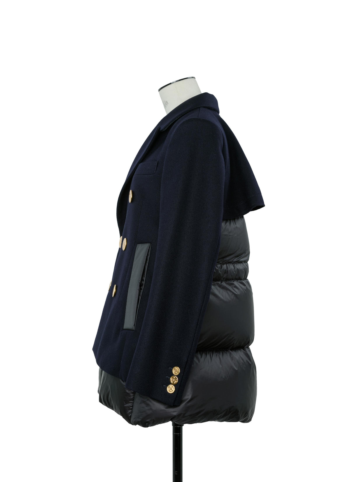 Wool Melton x Puffer Jacket