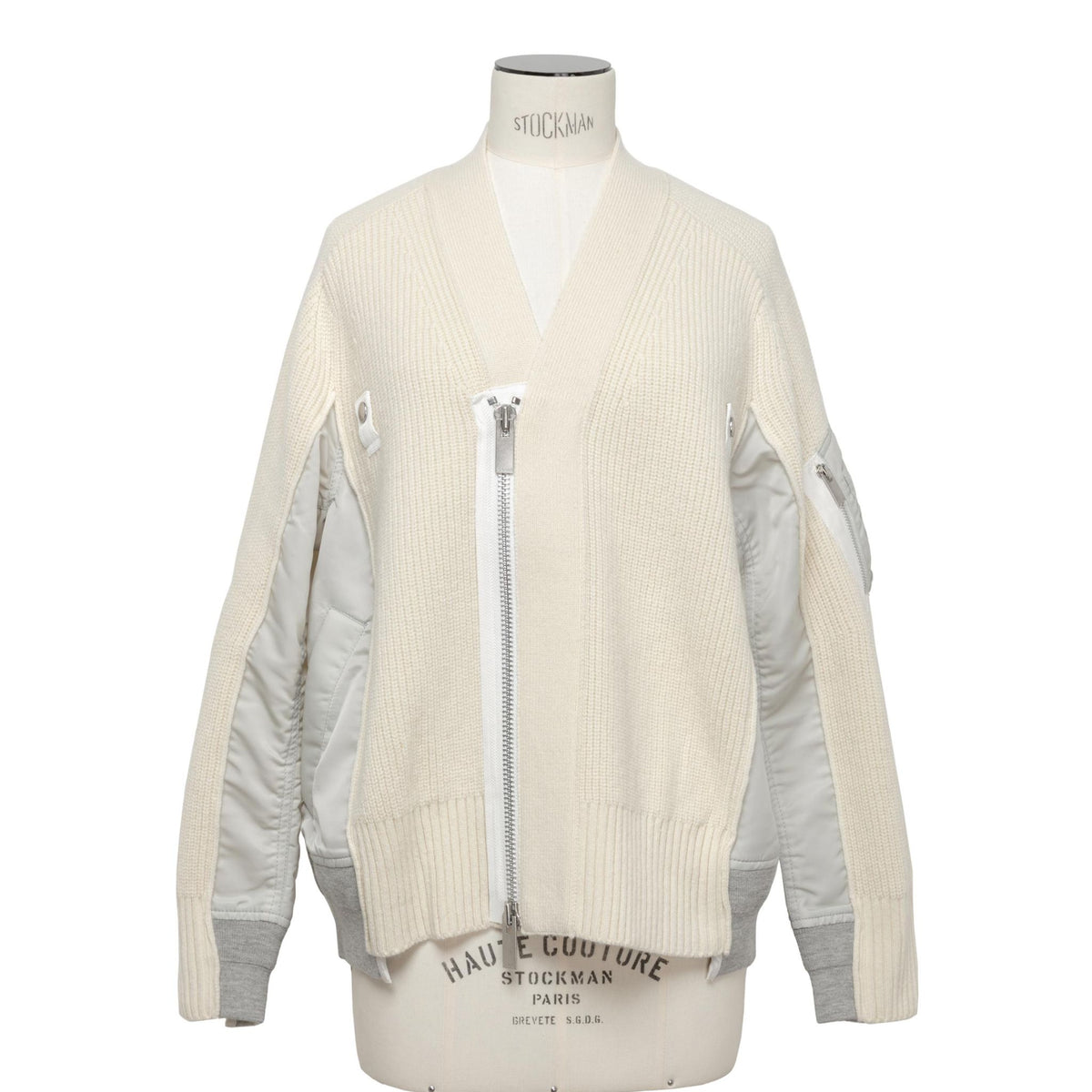 Wool Knit x Nylon Twill Cardigan | sacai Official Store サカイ  