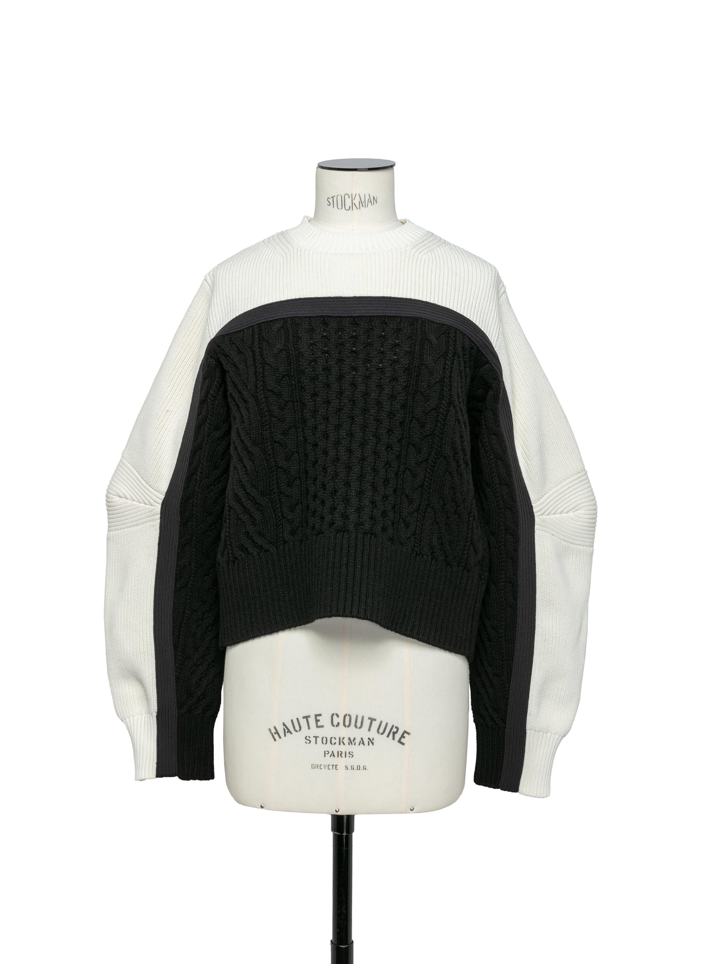 トップス sacai 24SS Knit pullover 中古・古着通販】sacai (サカイ) Nylon Twill x Knit Pullover
