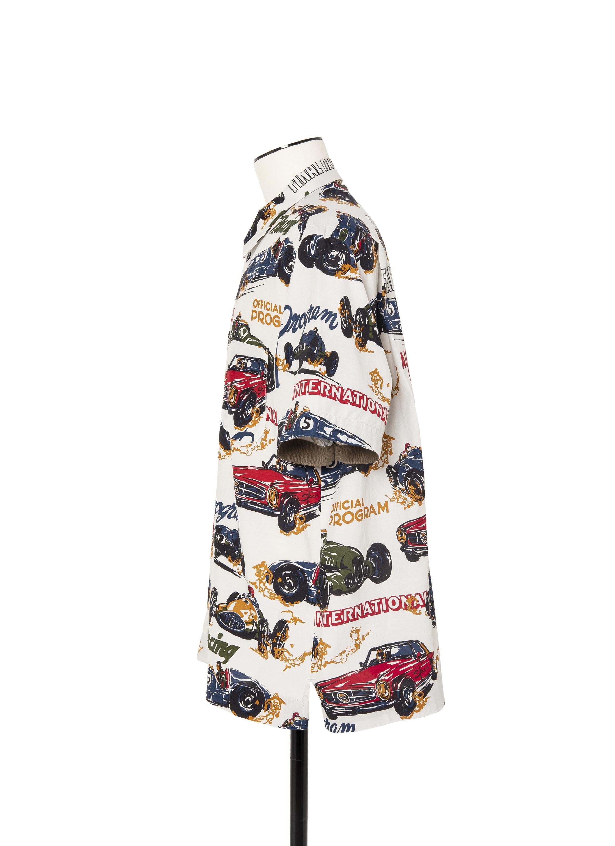Car Race / Tropical Print Shirt
