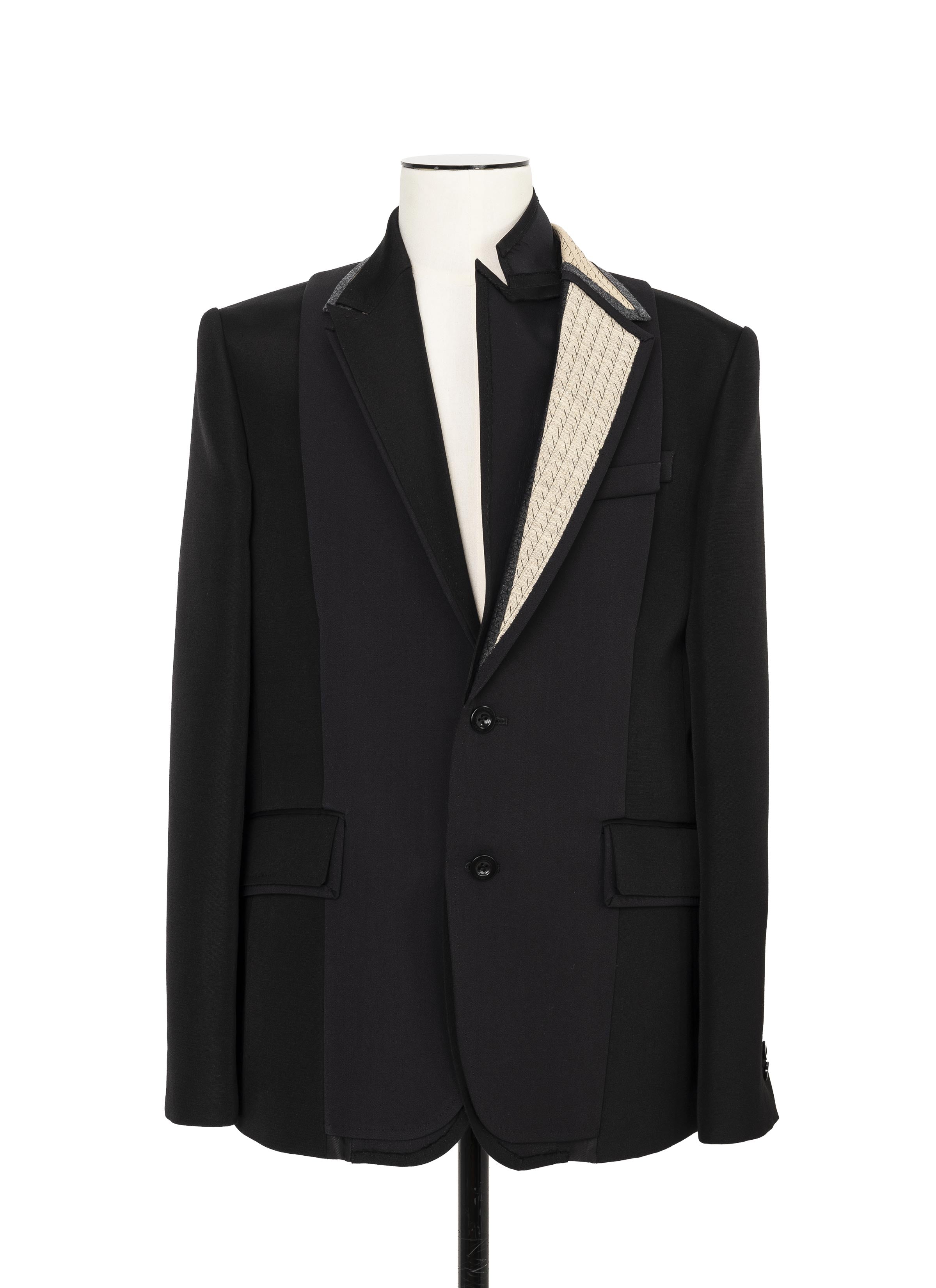 ジャケット sacai Balzer double-breasted wool and silk (25 07796 817) sacai 25AW Doeskin×Double Faced Silk Cotton Jacket｜Yahoo