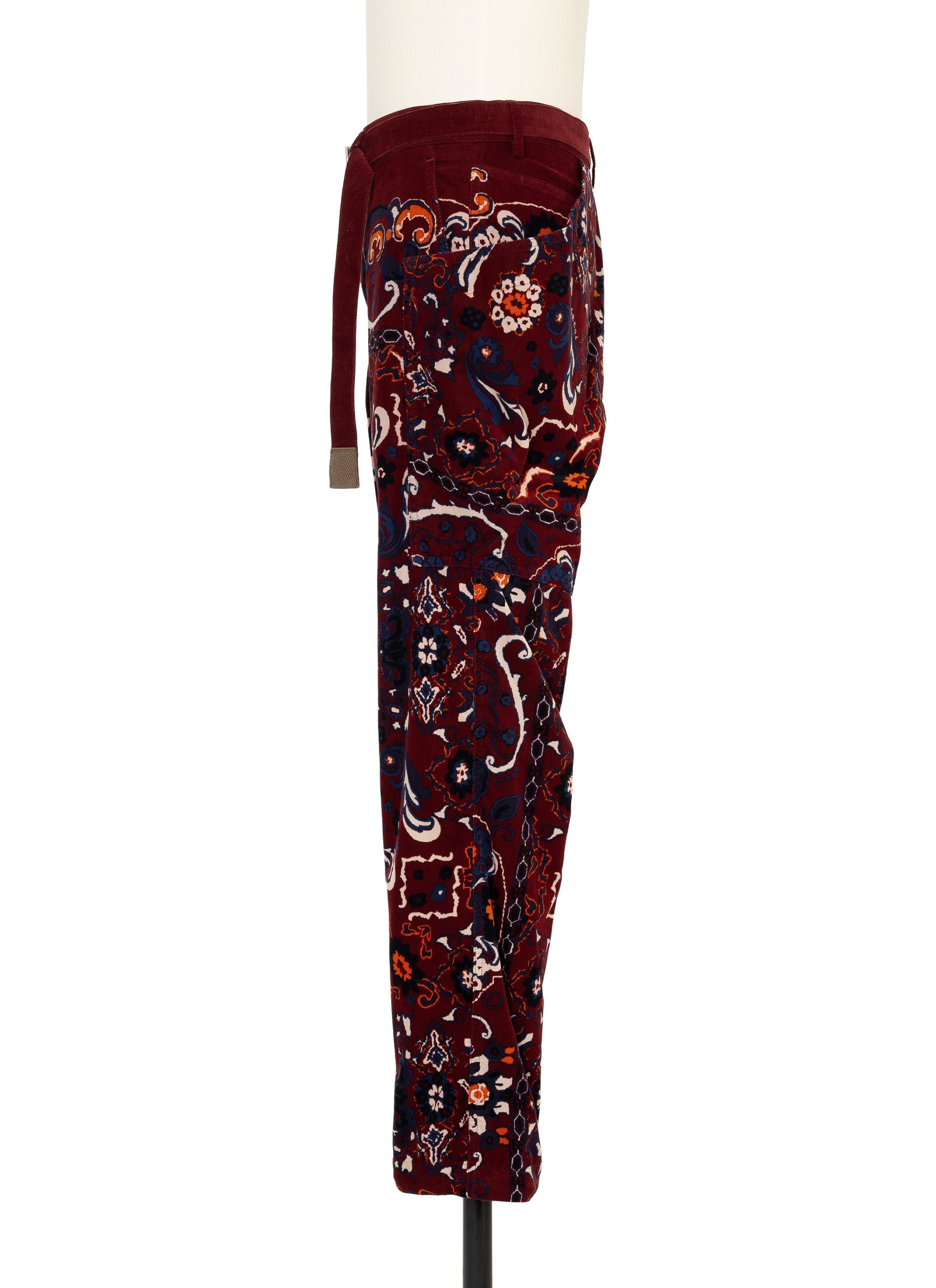 floral-print-corduroy-pants
