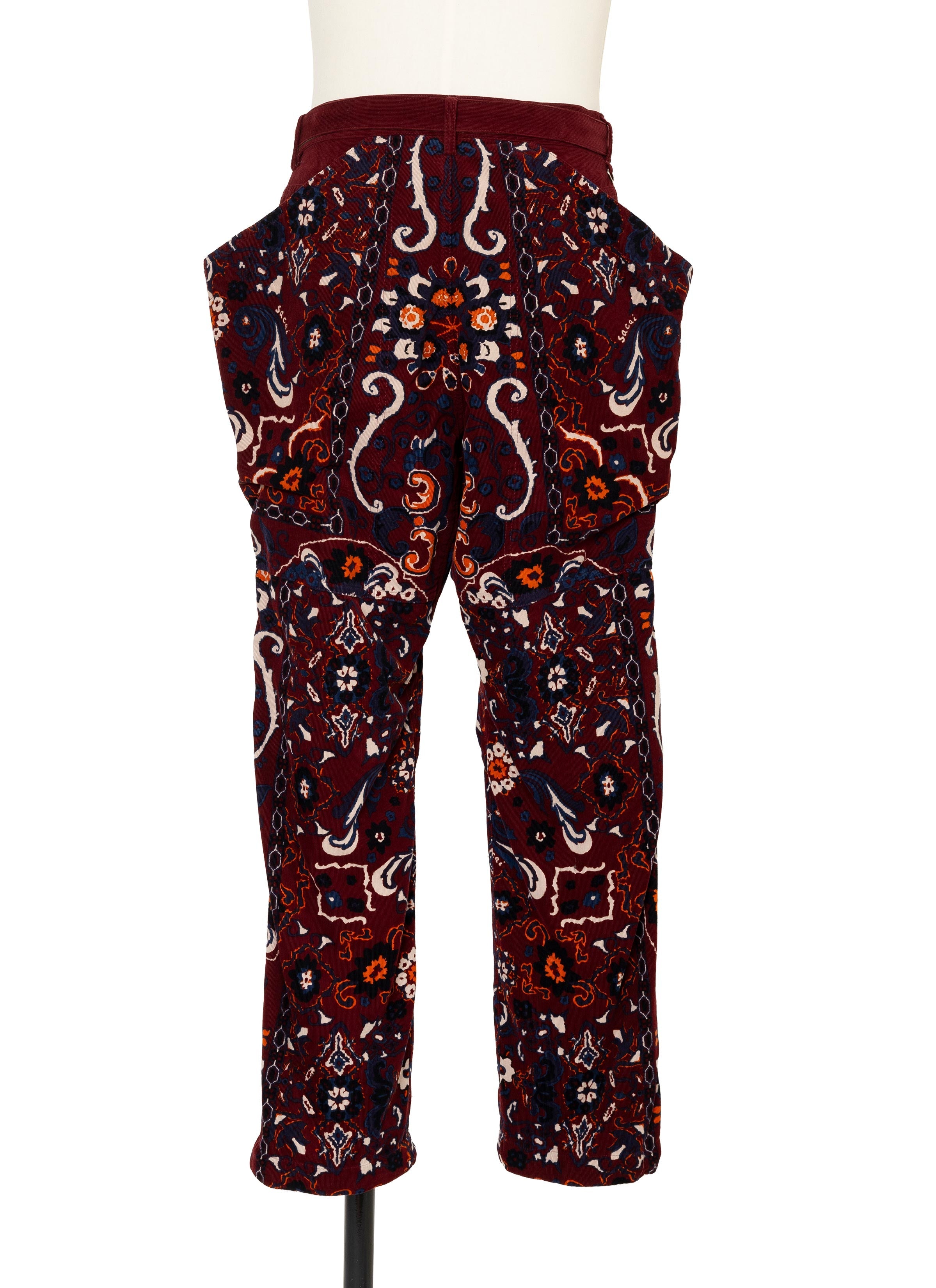 floral-print-corduroy-pants