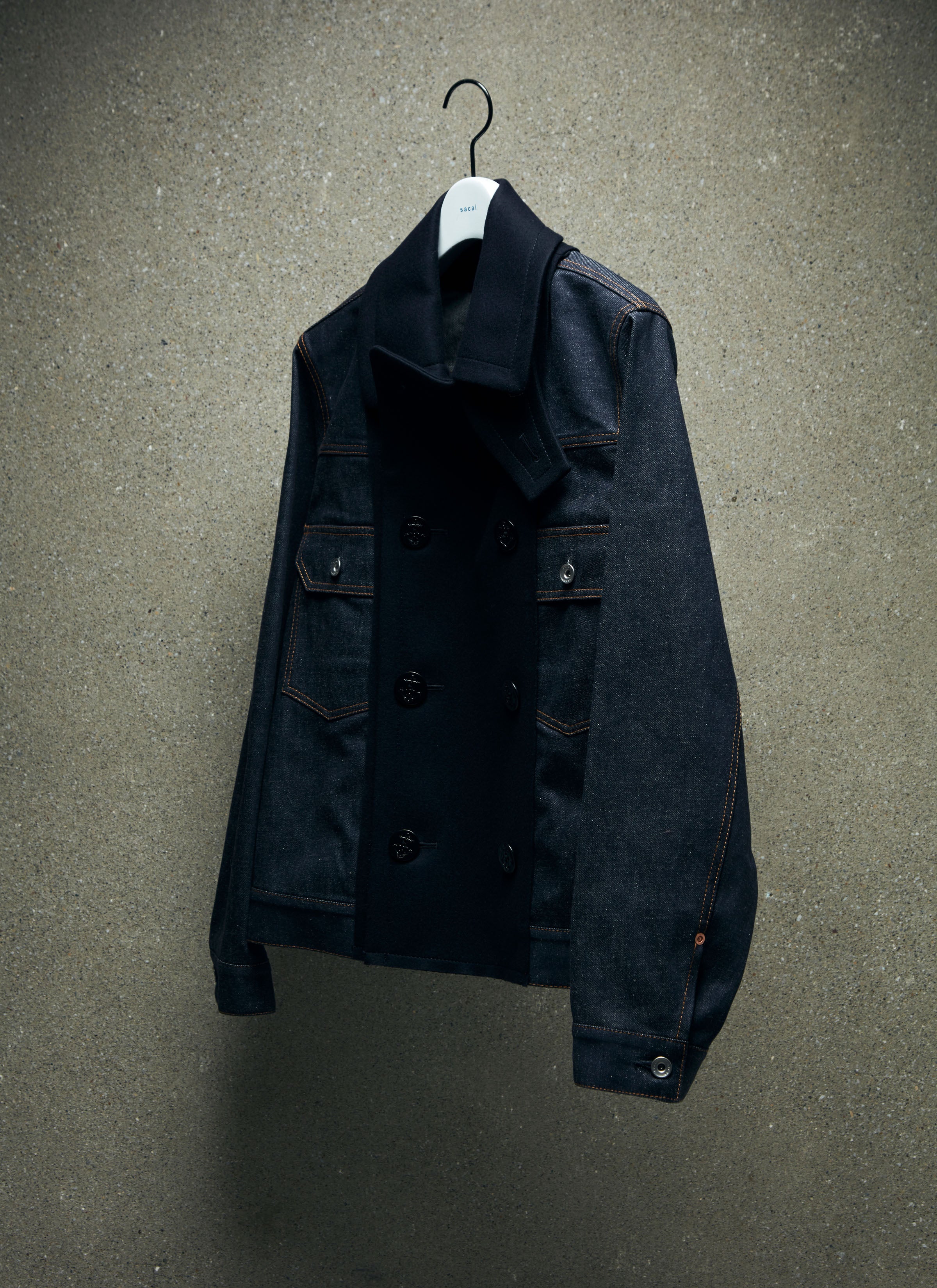 Denim x Wool Melton Jacket