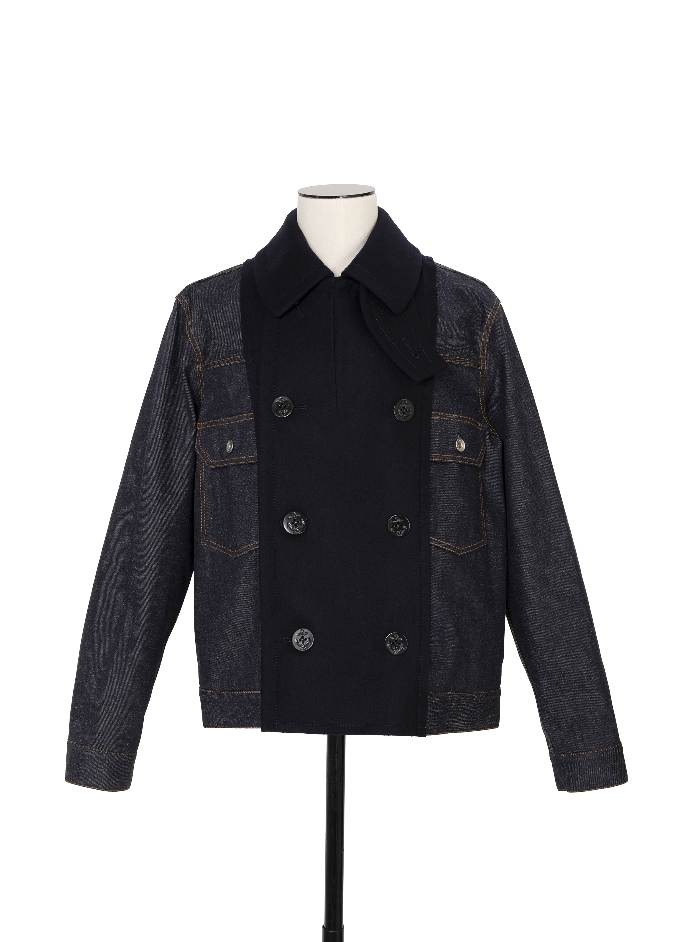 Denim x Wool Melton Jacket
