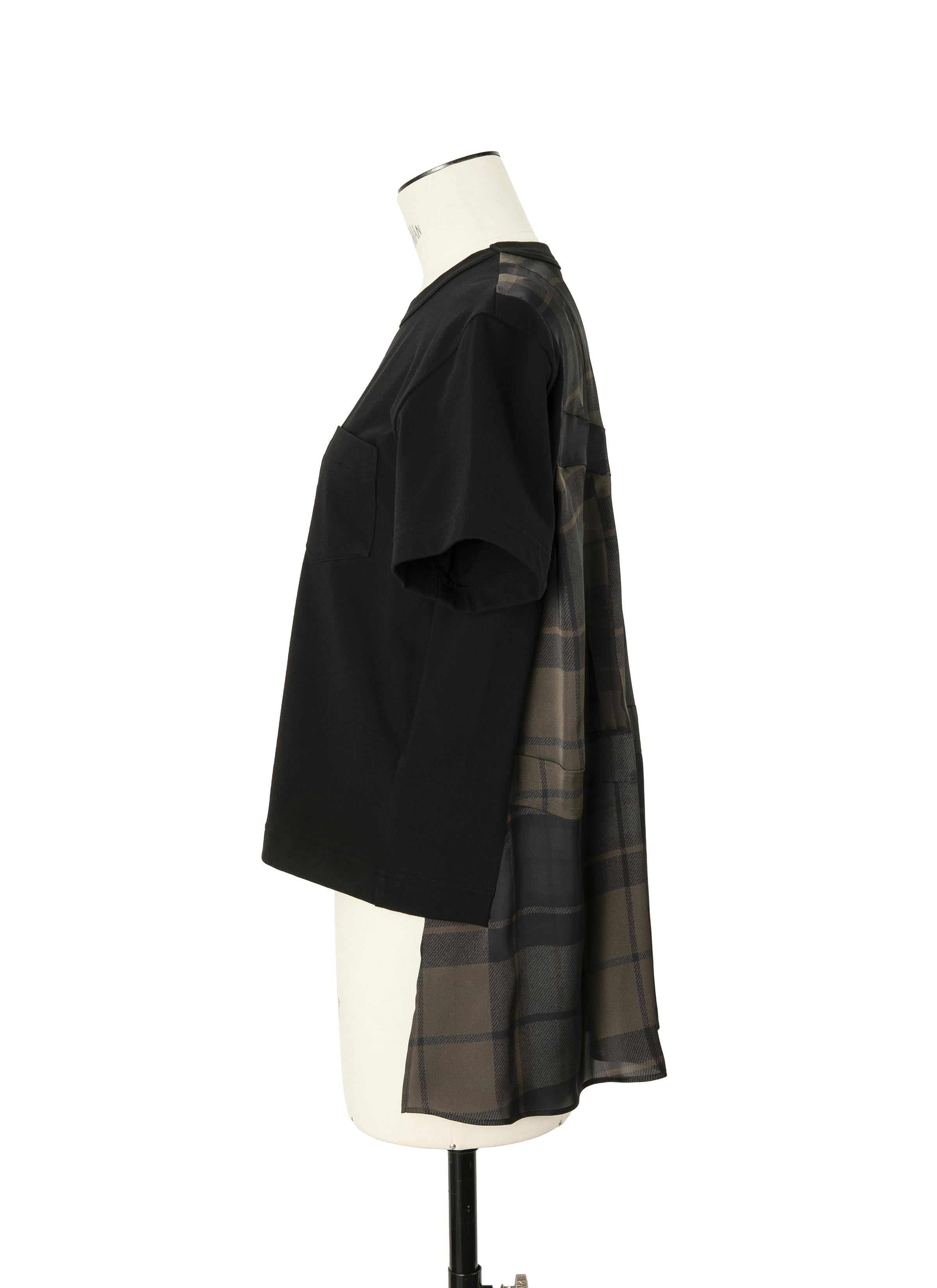 Plaid Print x Cotton Jersey T-Shirt