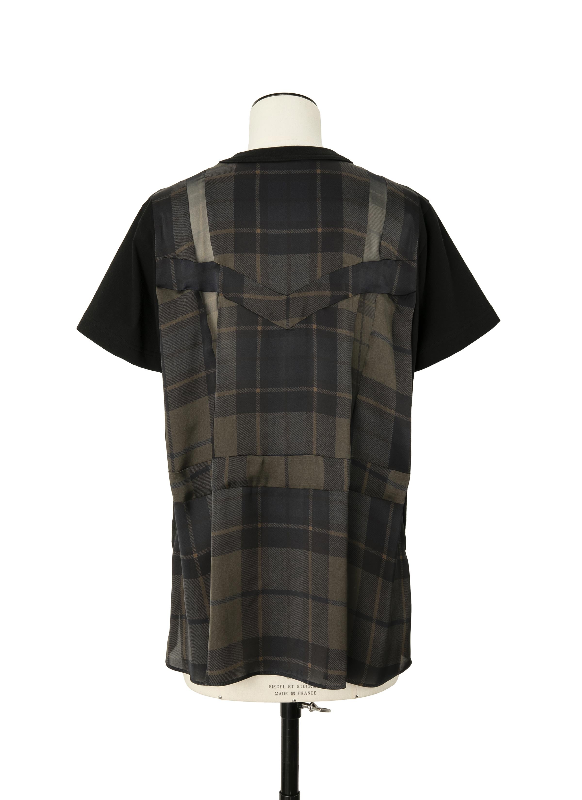 Plaid Print x Cotton Jersey T-Shirt