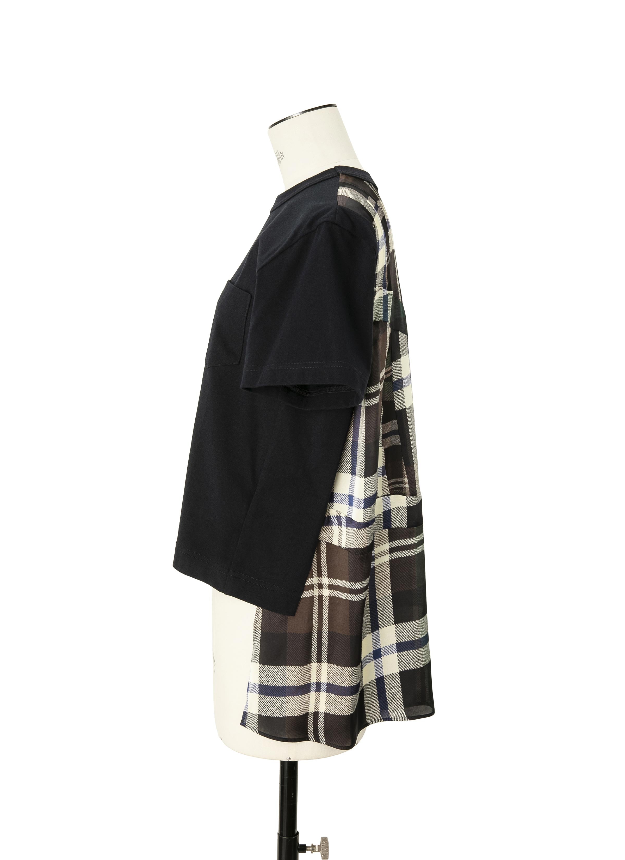 Plaid Print x Cotton Jersey T-Shirt