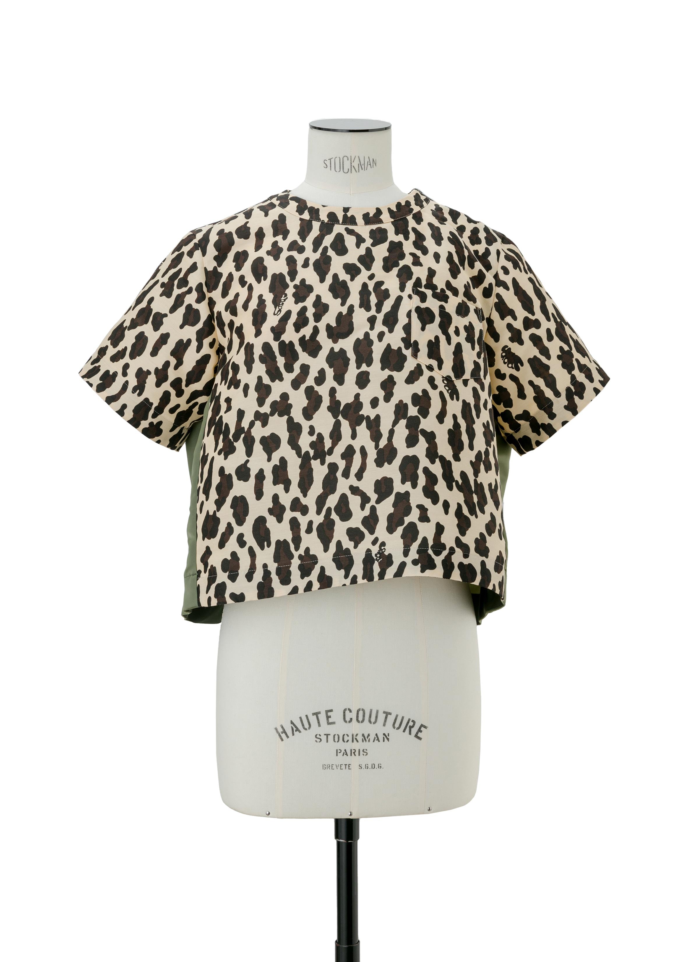 Leopard Print x Nylon Twill Pullover