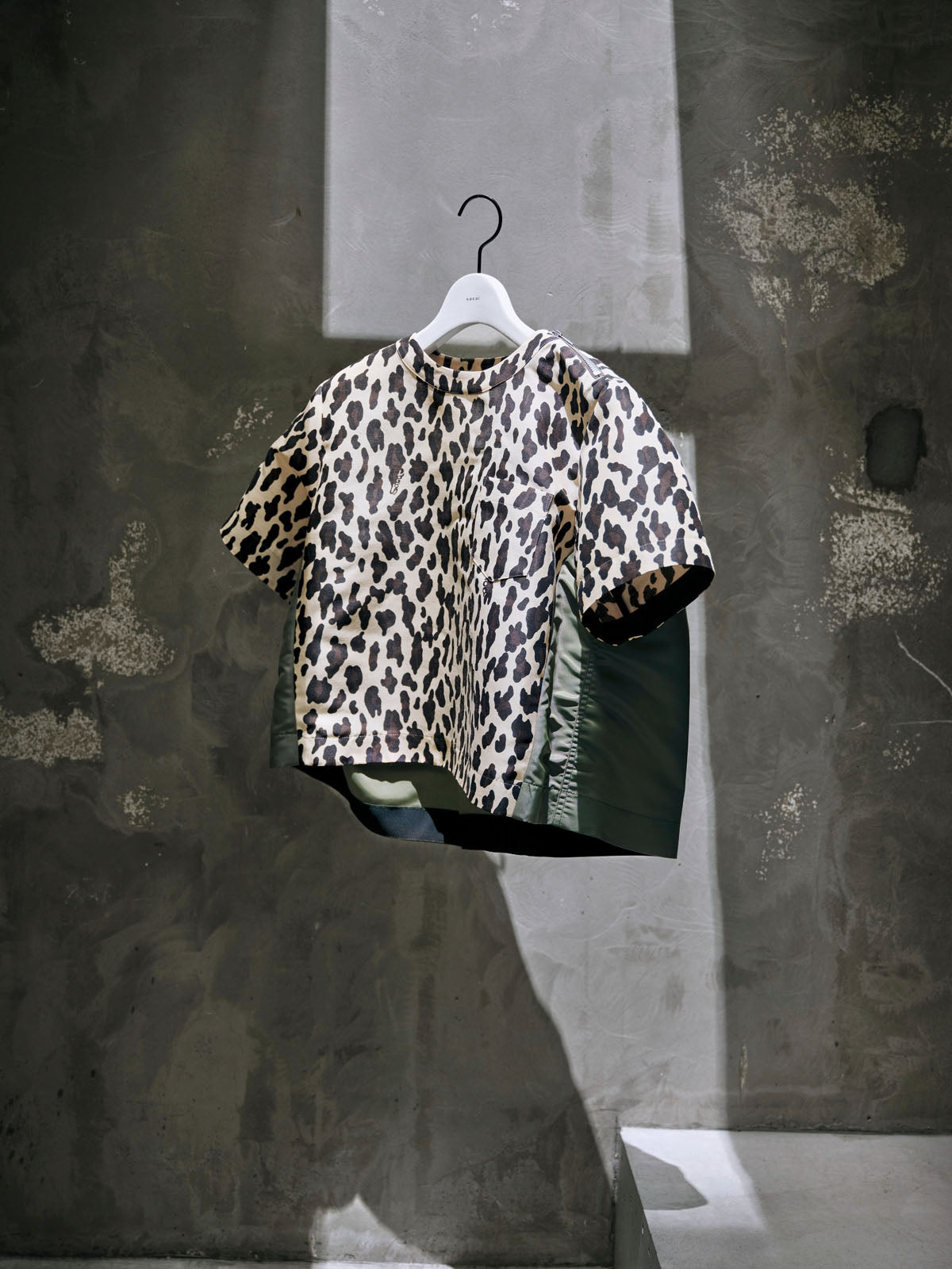 Leopard Print x Nylon Twill Pullover