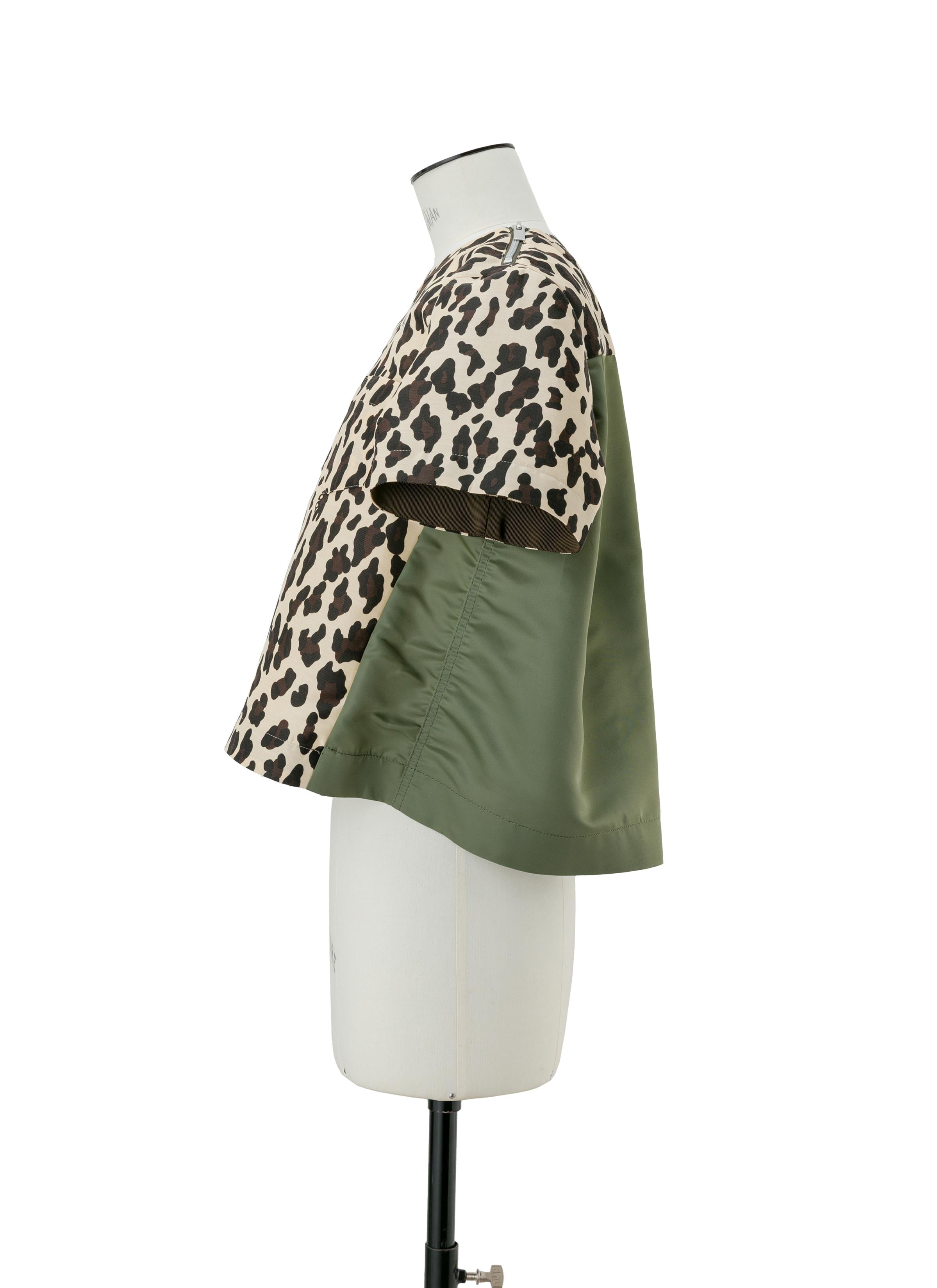 Leopard Print x Nylon Twill Pullover
