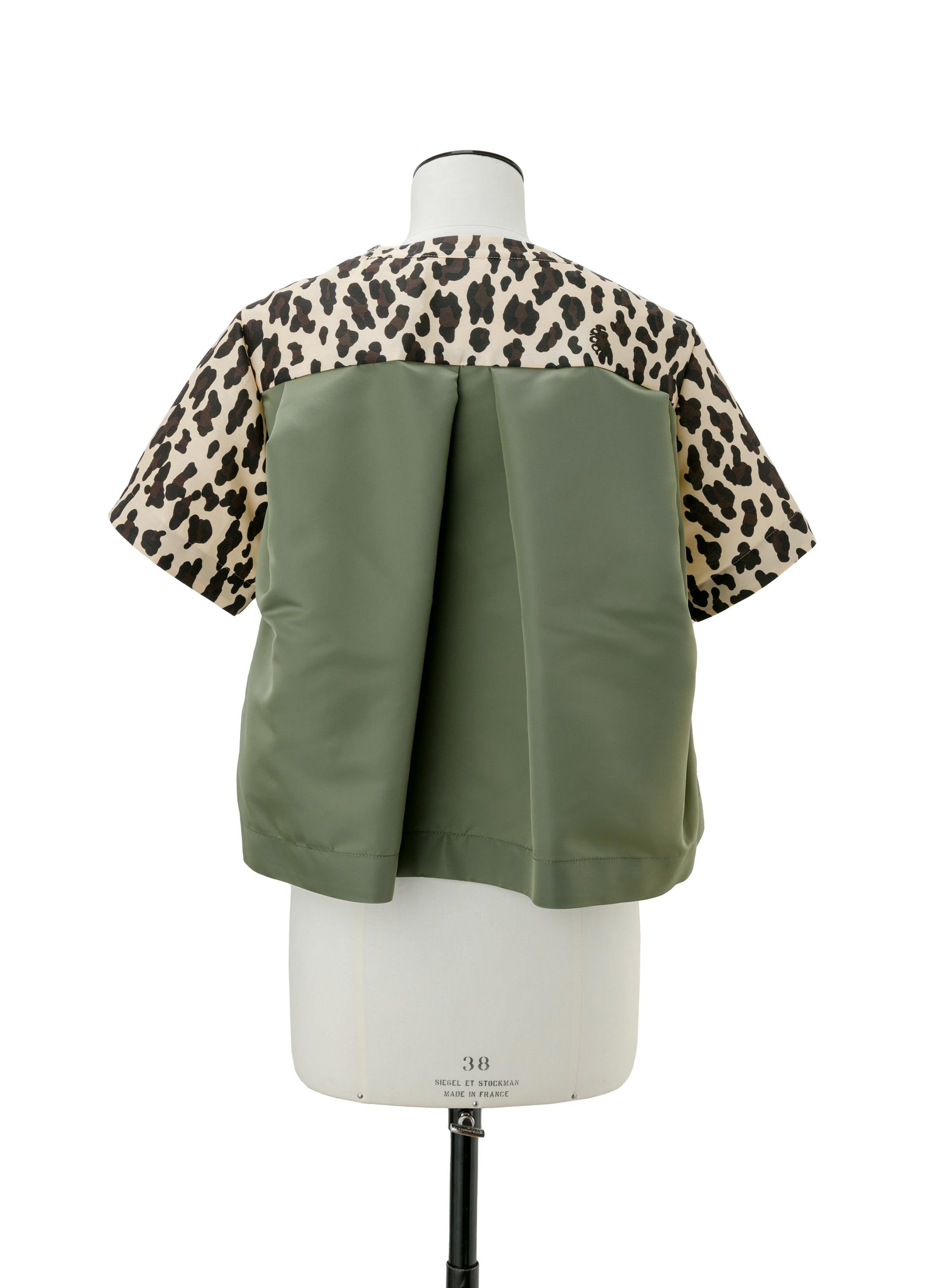 Leopard Print x Nylon Twill Pullover