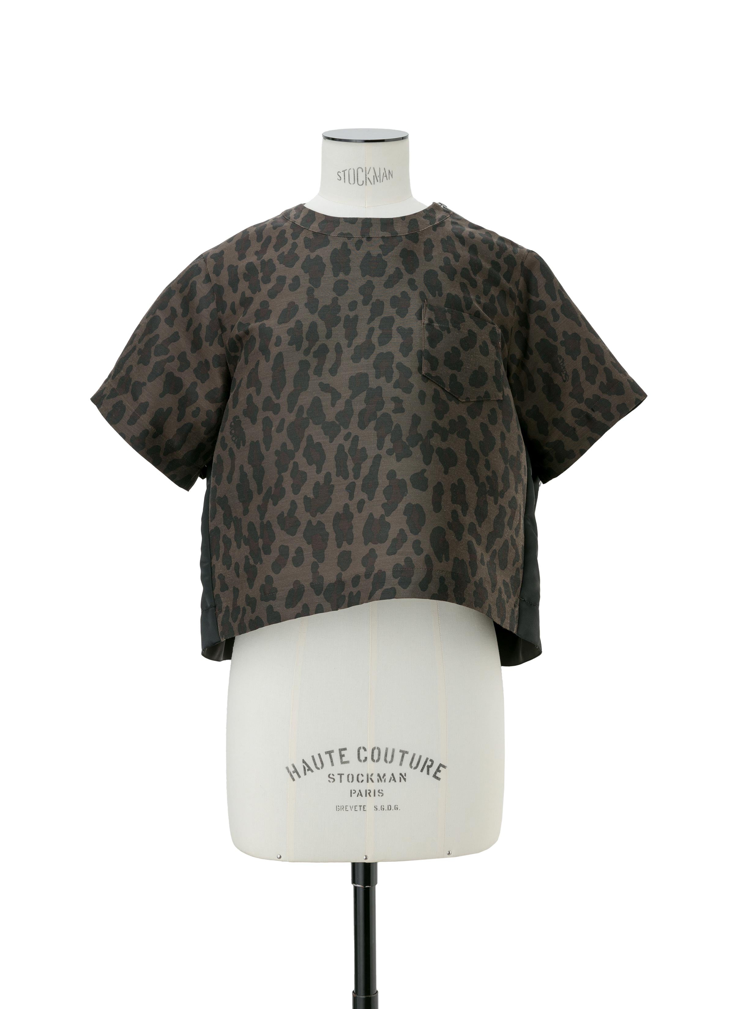 Leopard Print x Nylon Twill Pullover