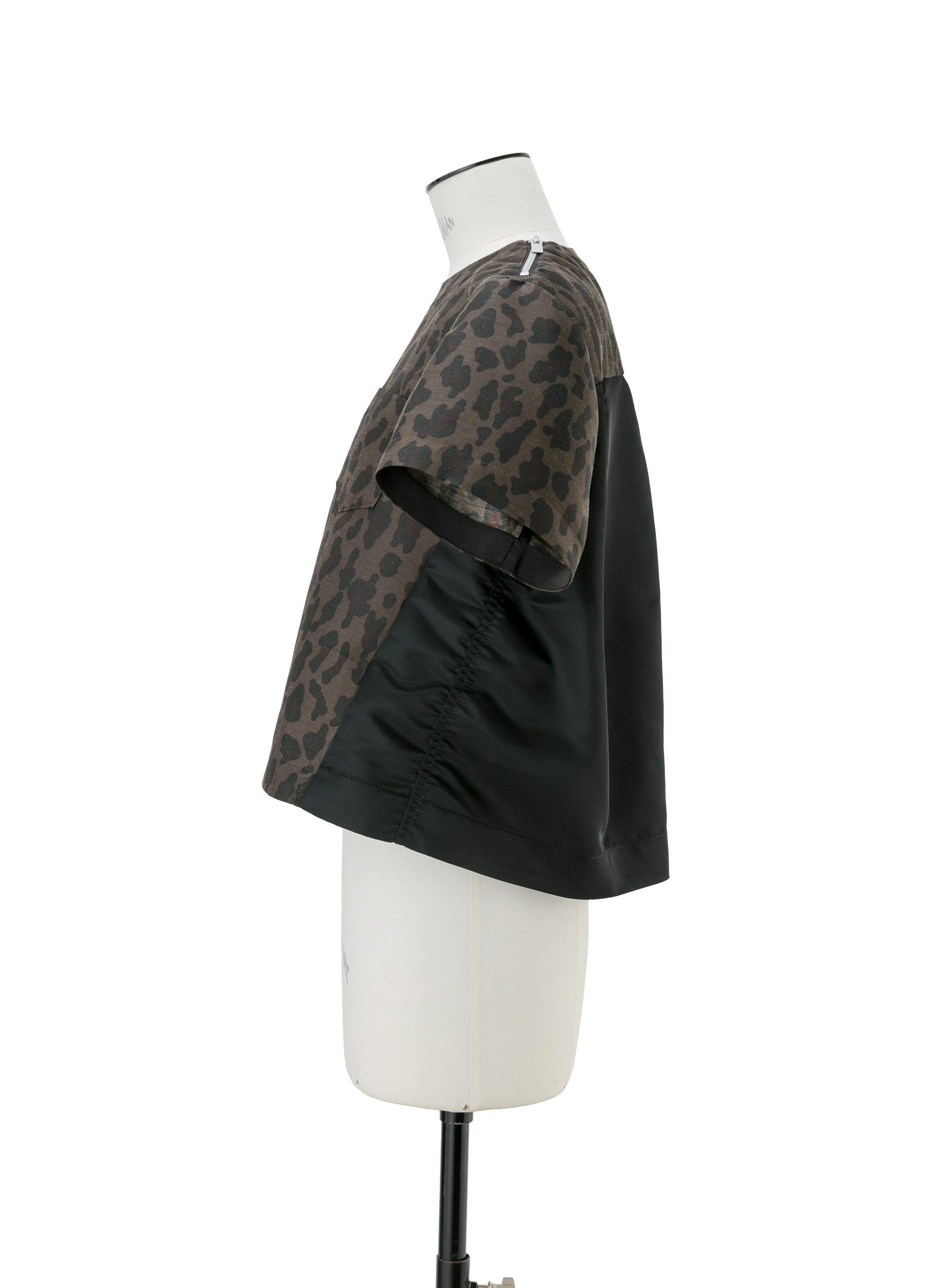 Leopard Print x Nylon Twill Pullover