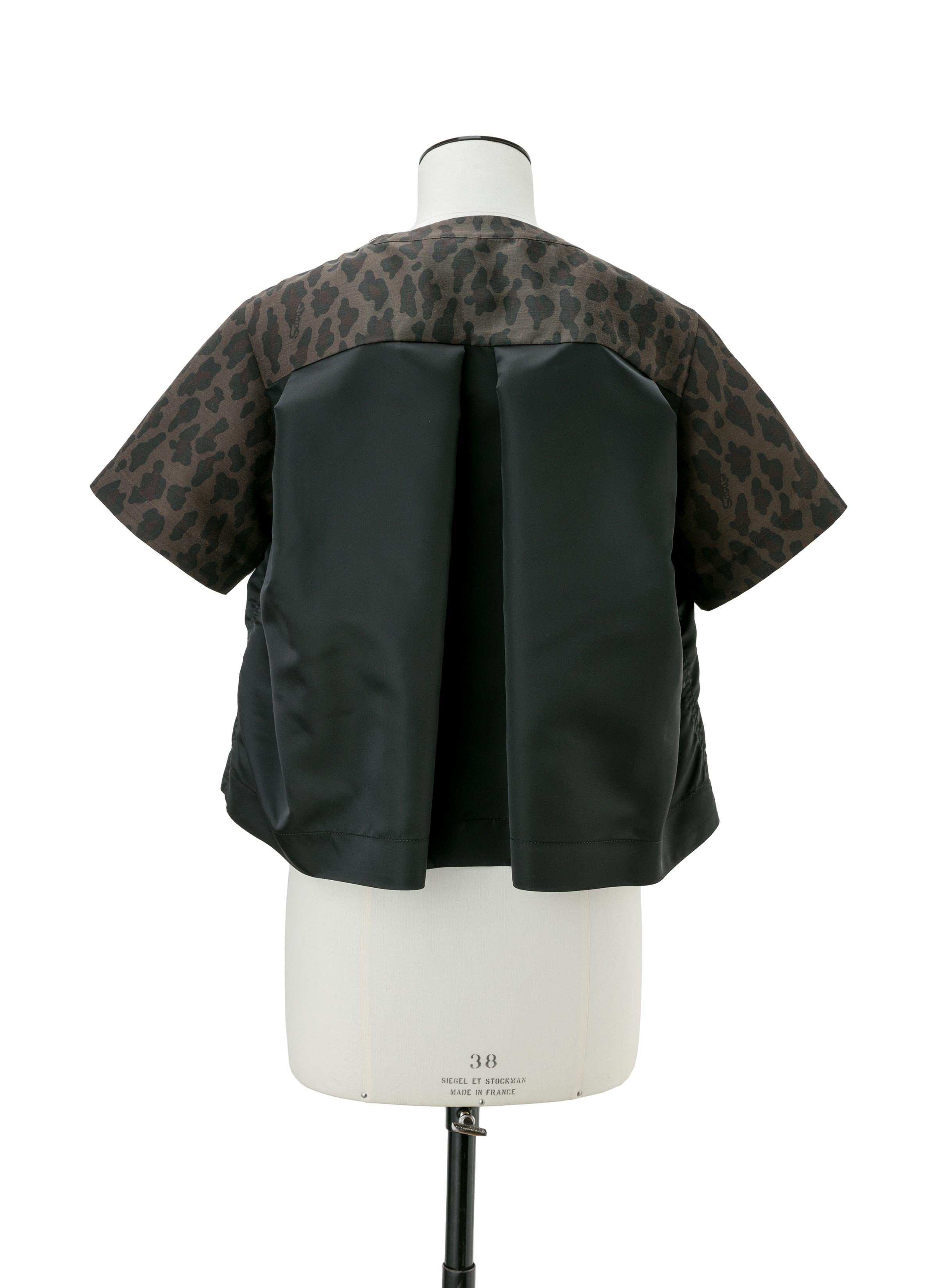 Leopard Print x Nylon Twill Pullover