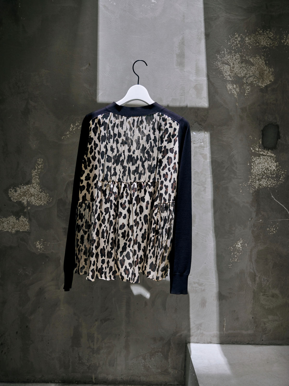 Leopard Print x Knit Cardigan