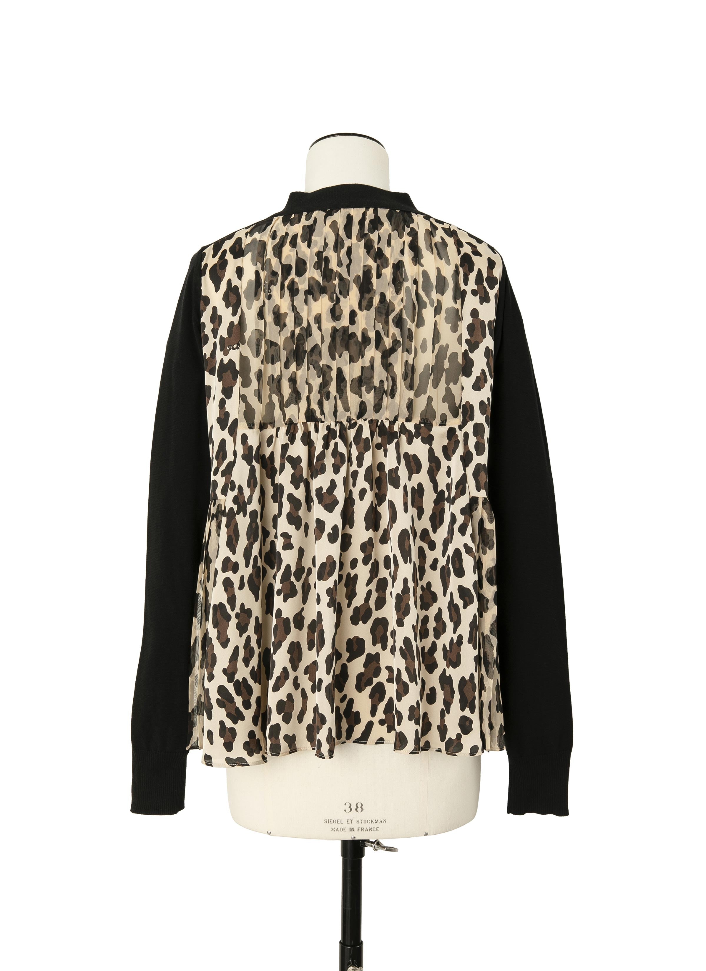 Leopard Print x Knit Cardigan