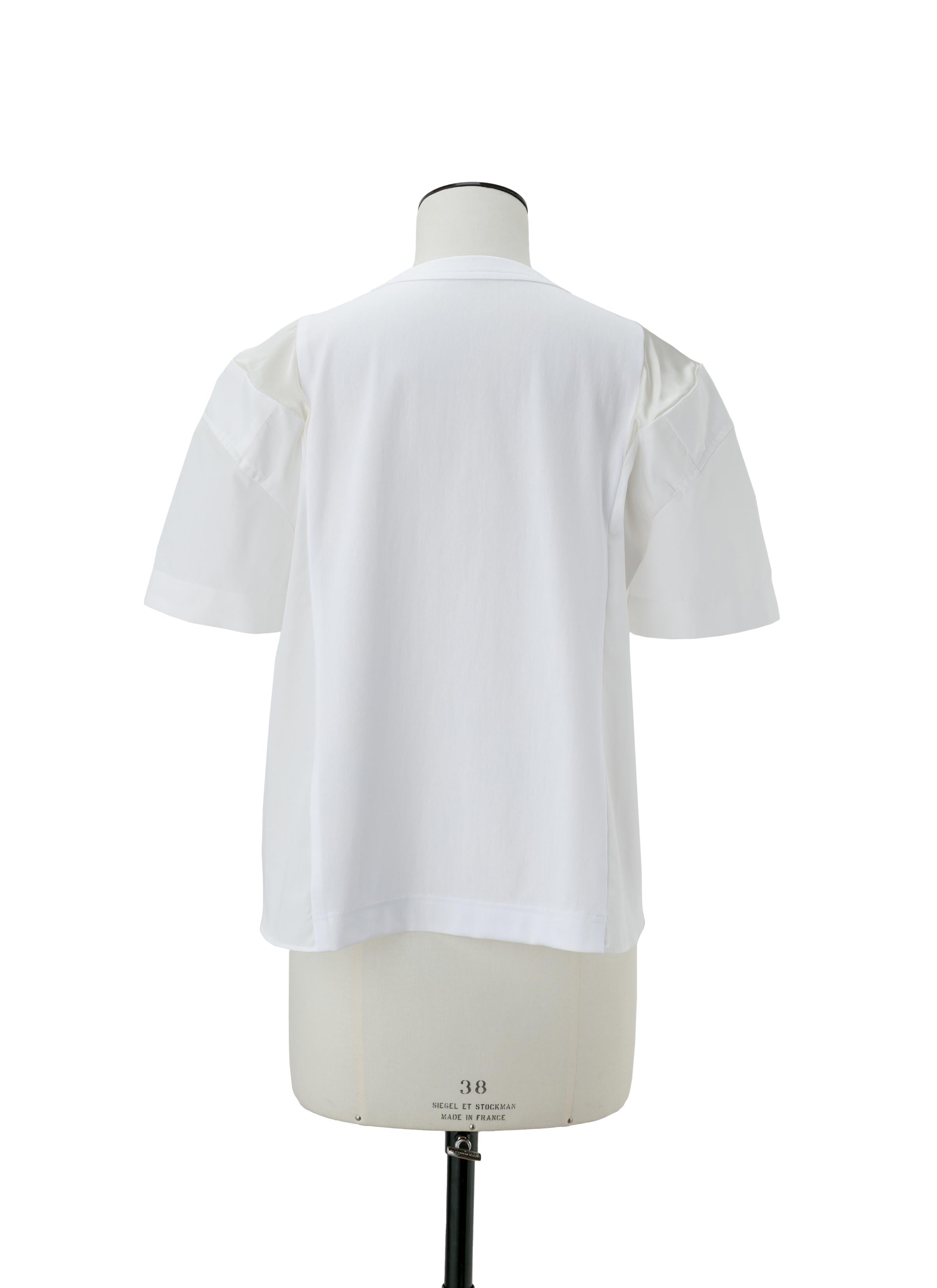 Poplin x Cotton Jersey T-Shirt