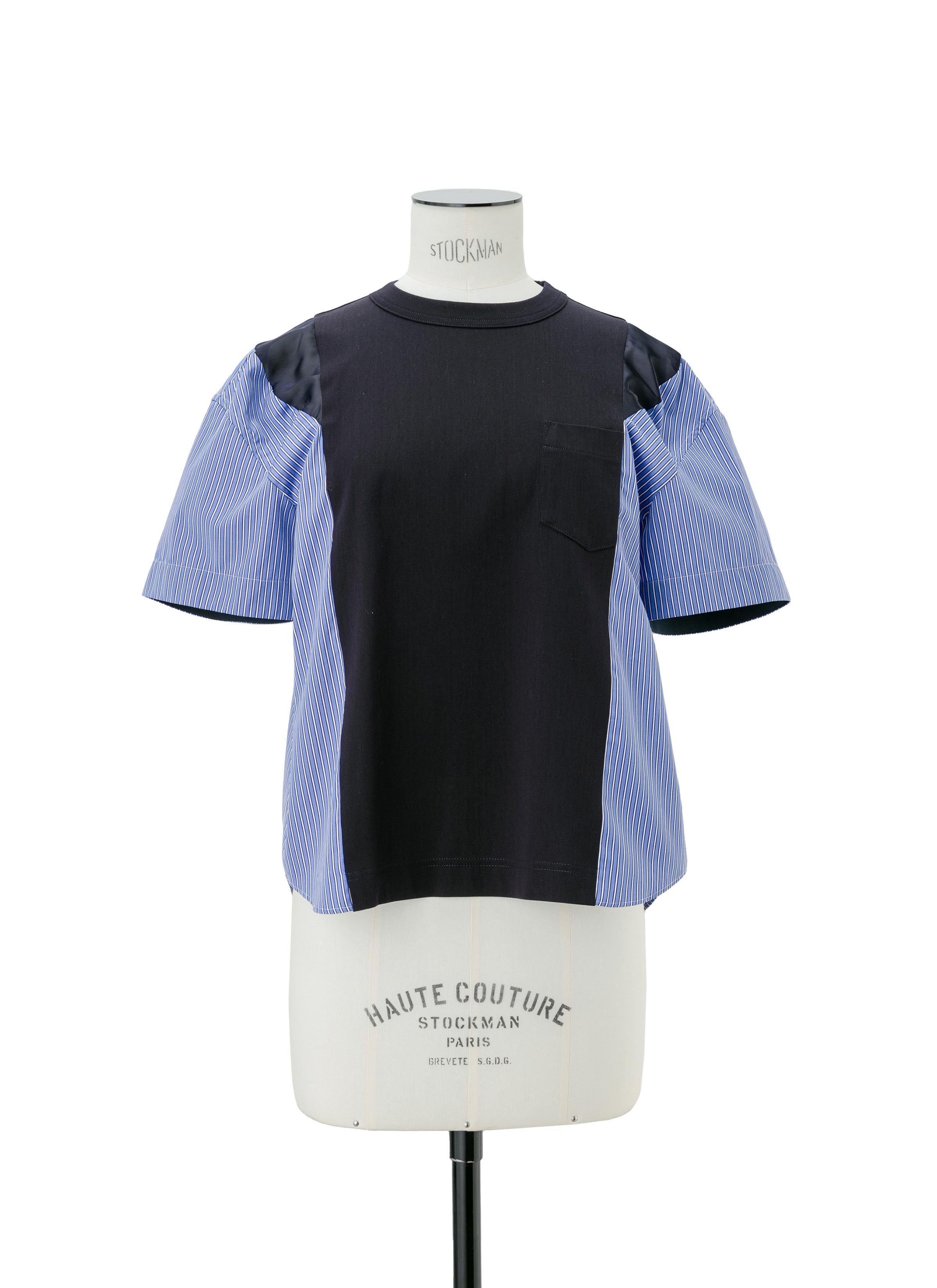 Poplin x Cotton Jersey T-Shirt