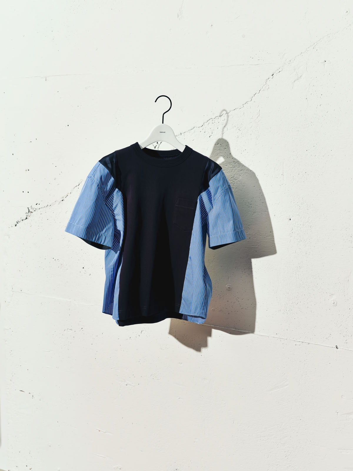 Poplin x Cotton Jersey T-Shirt