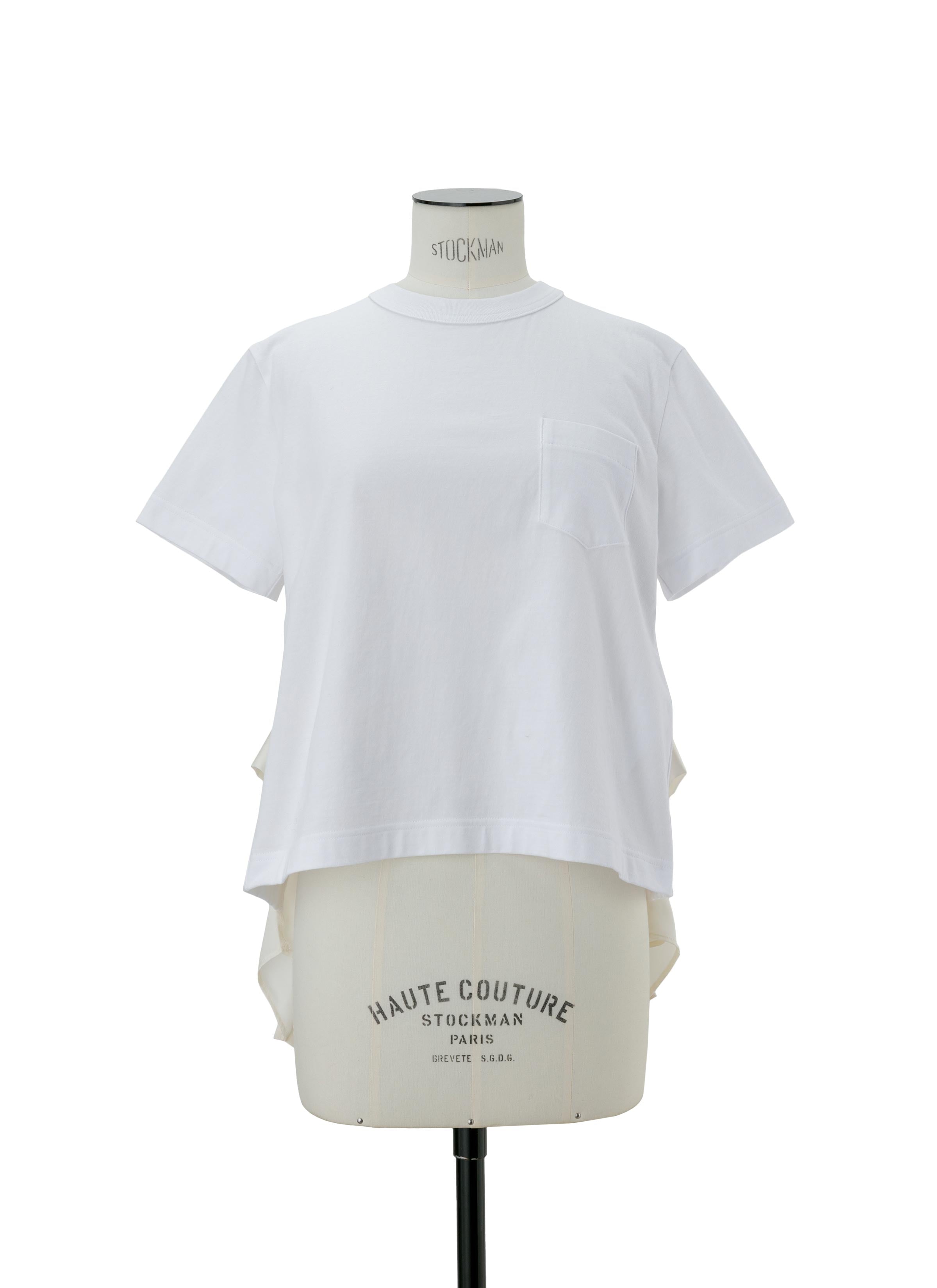 Satin x Cotton Jersey T-Shirt