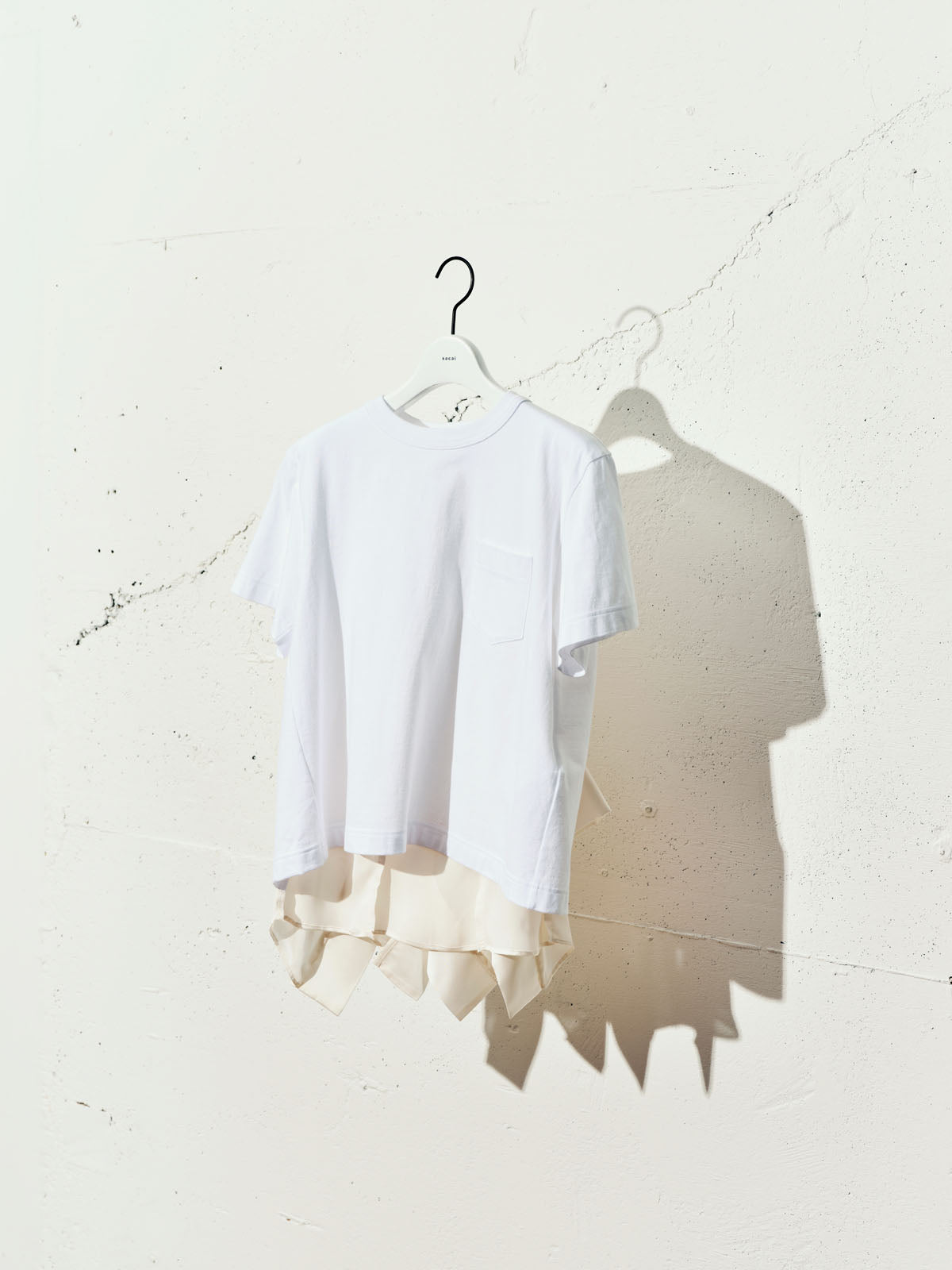 Satin x Cotton Jersey T-Shirt