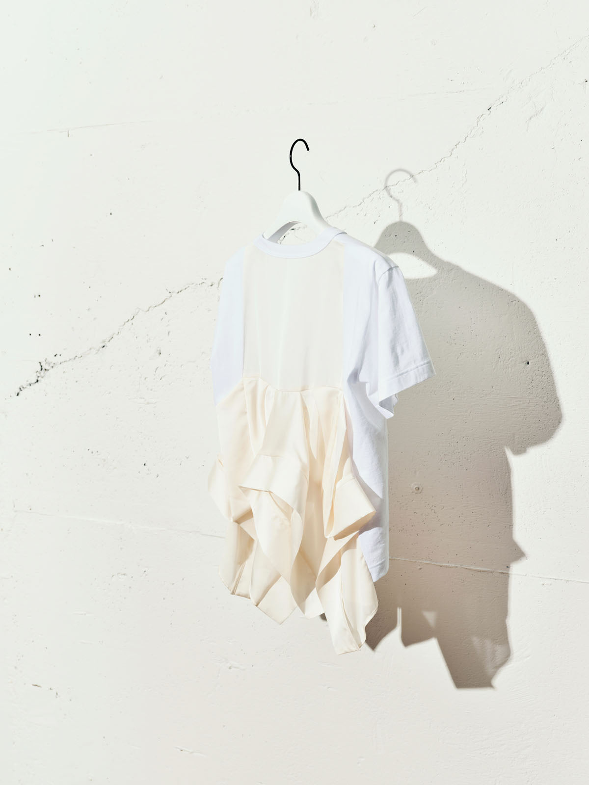 Satin x Cotton Jersey T-Shirt