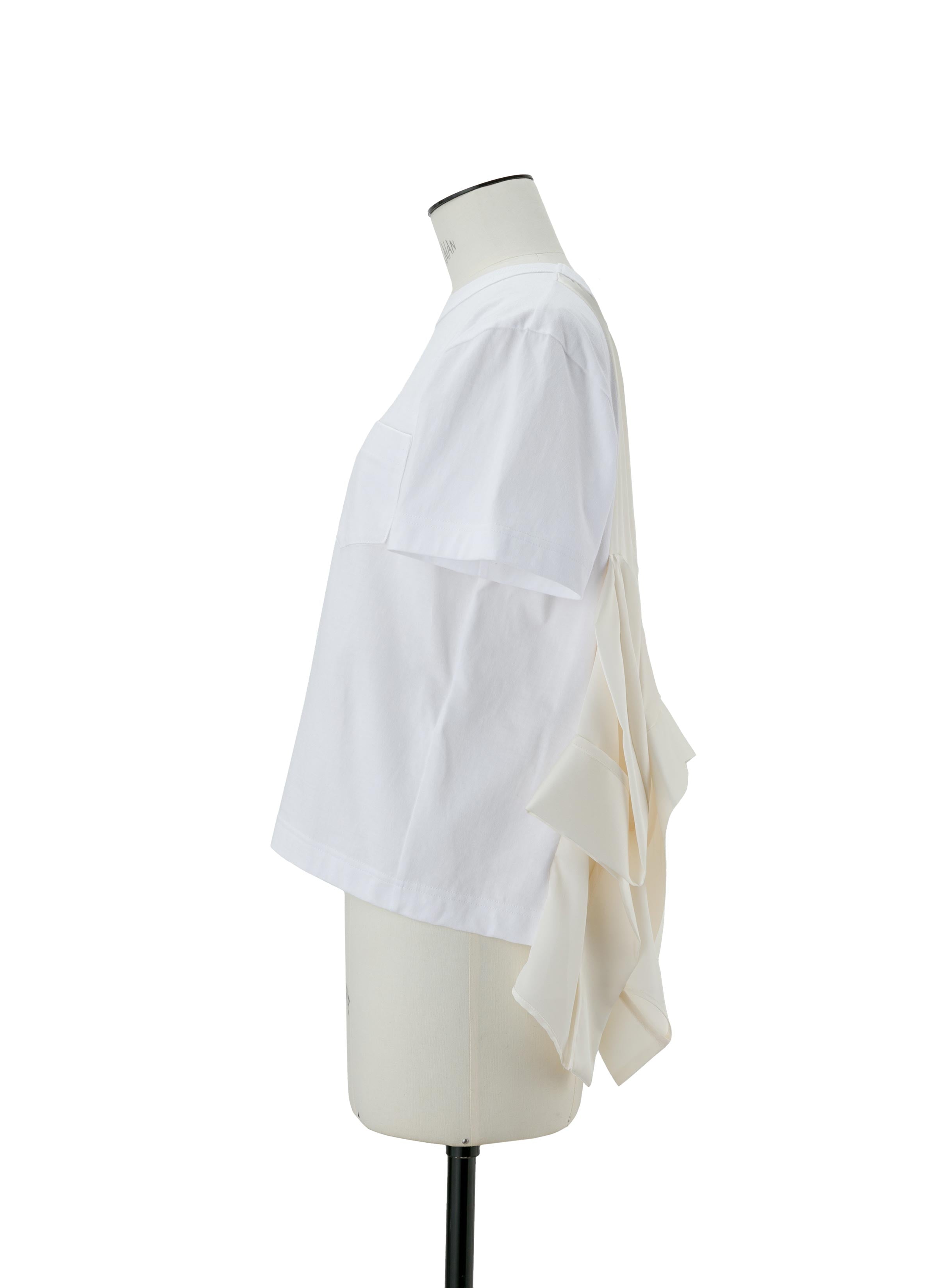 Satin x Cotton Jersey T-Shirt