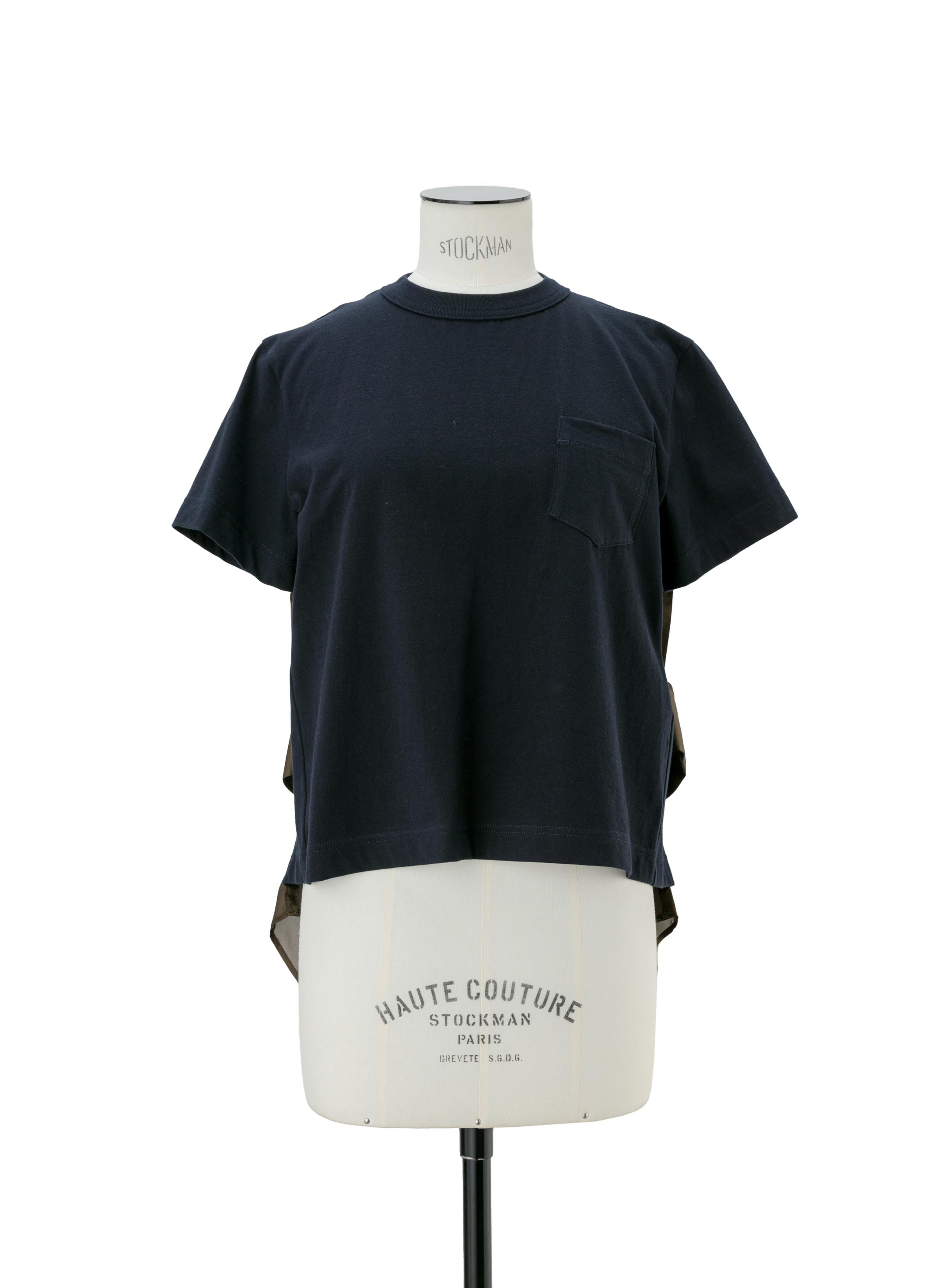 Satin x Cotton Jersey T-Shirt