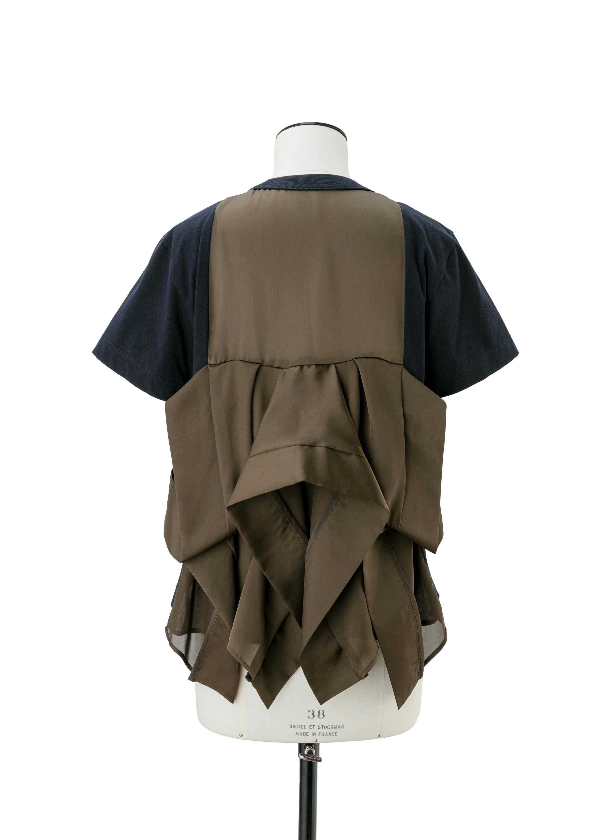 Satin x Cotton Jersey T-Shirt